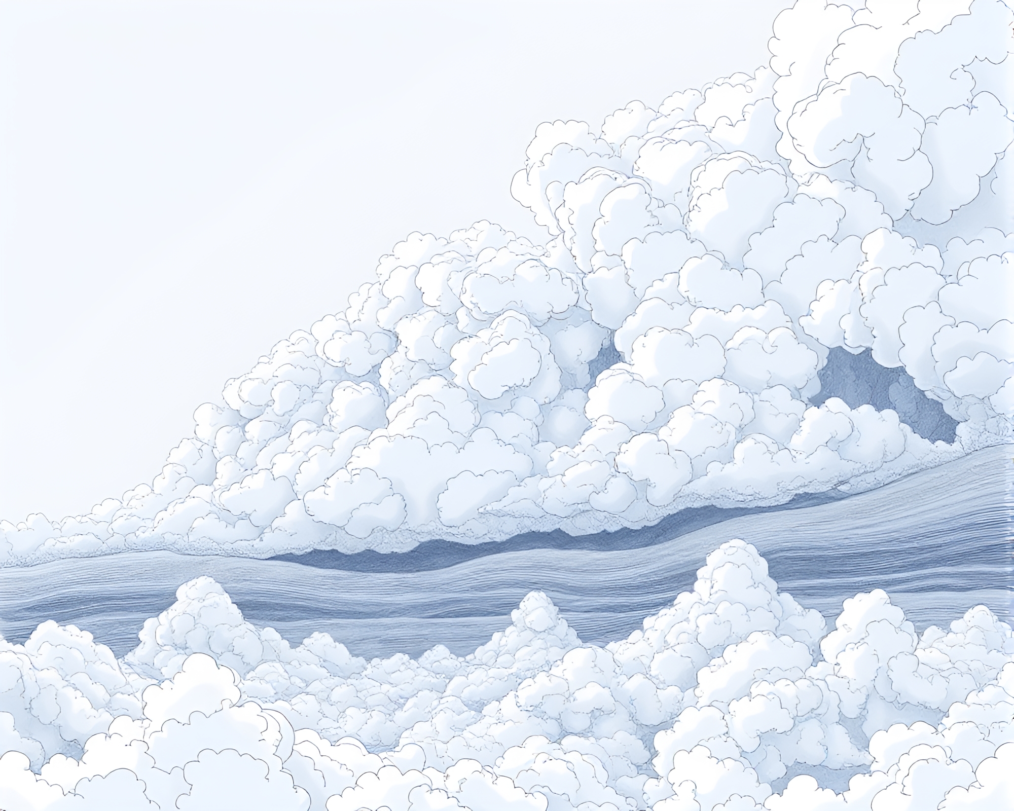Ethereal Iron-Cloud Sky Drawn in Surreal Beauty – free AI stock image