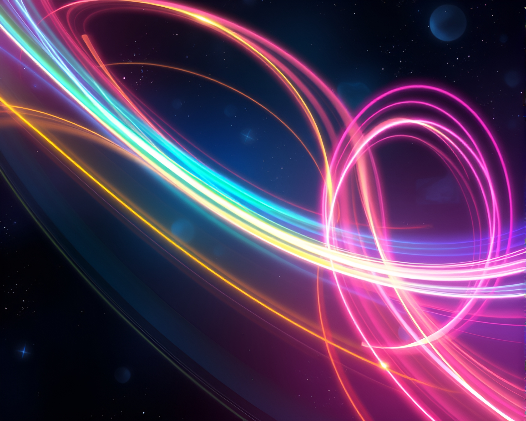 Graceful magnetic field lines in serene digital painting – free AI stock image