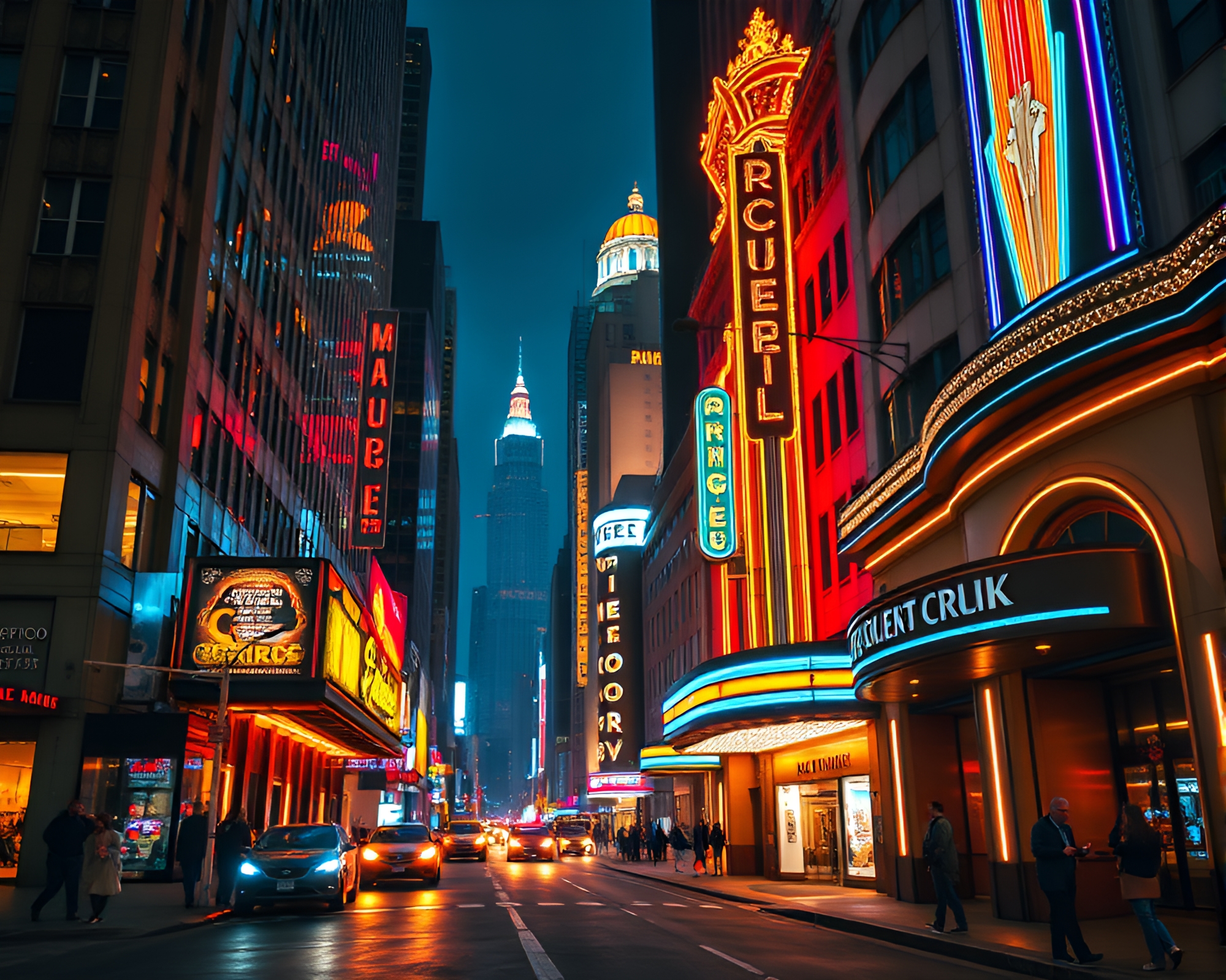 Elegant Art Deco Cityscape in Futuristic Metropolis – free AI stock image