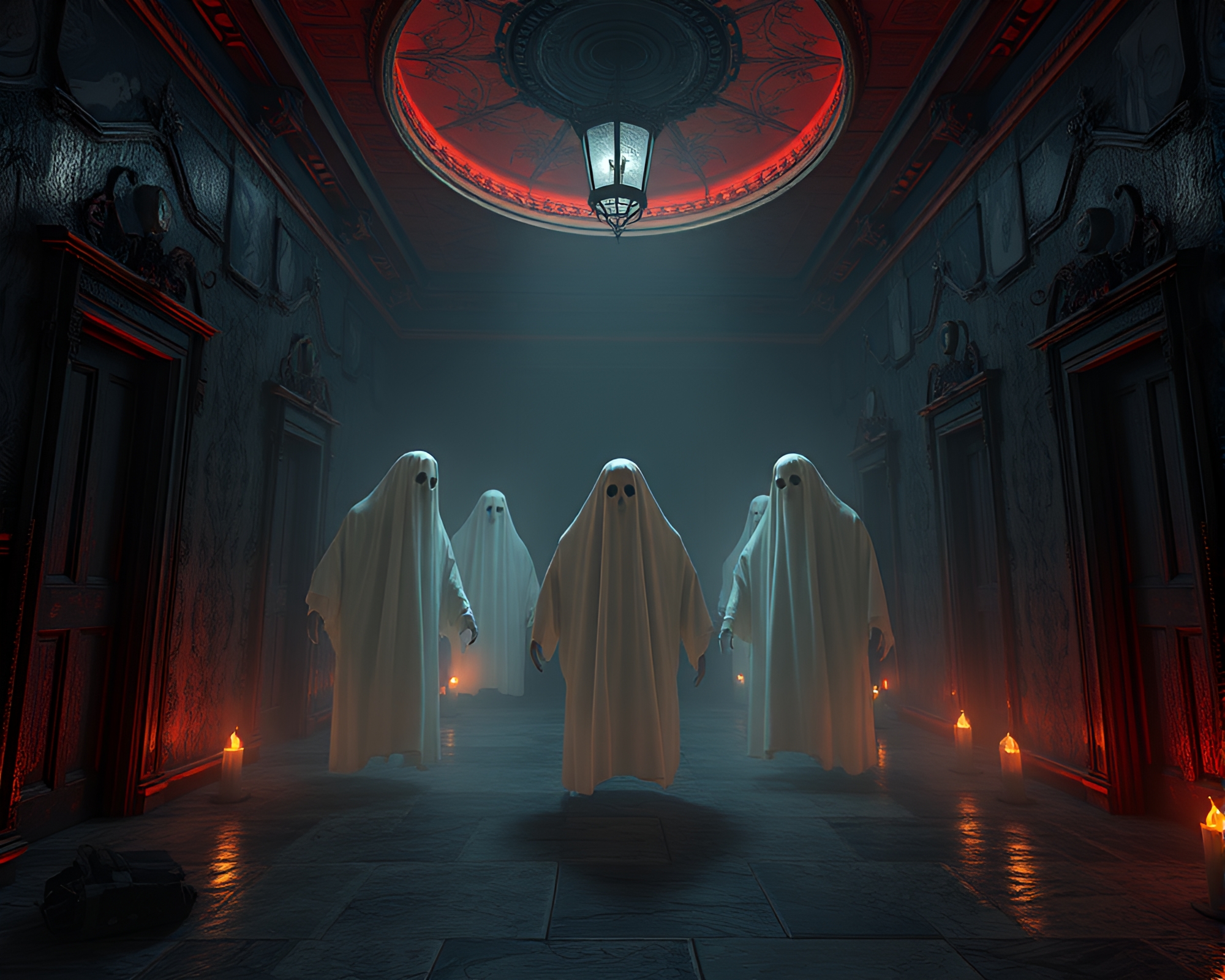 Haunting 3D Rendering of a Memory Palace – free AI stock image