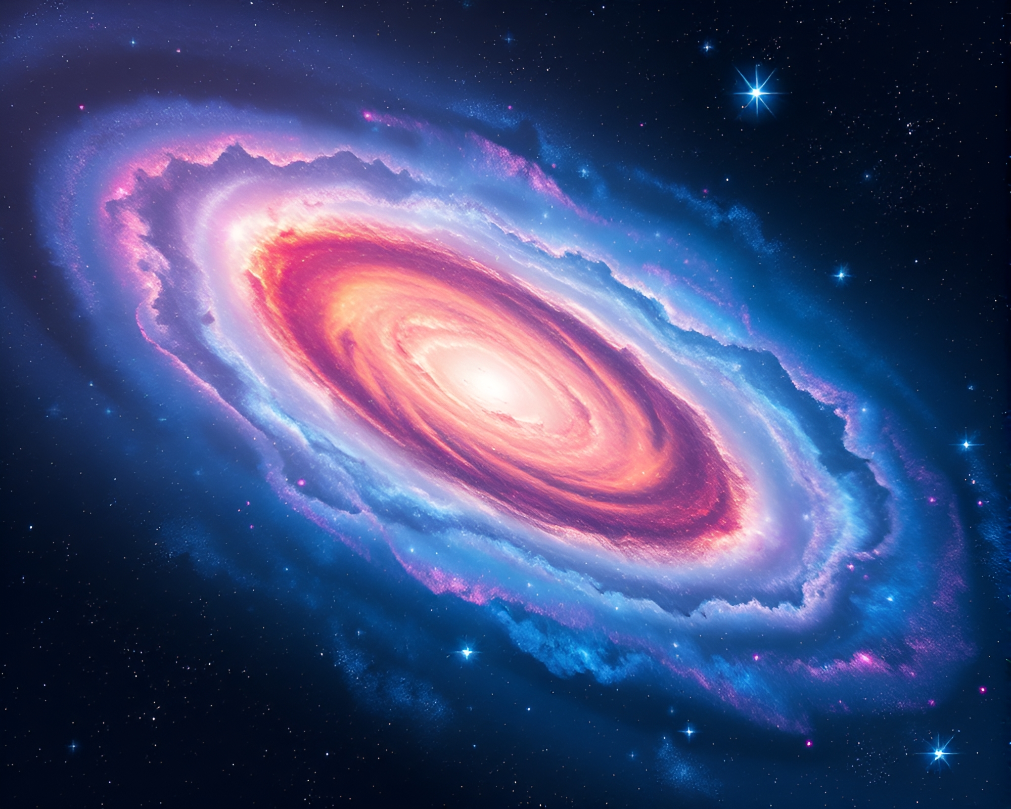 Multicolored Galaxy Swirling in Cosmic 3D Rendering Delight – free AI stock image