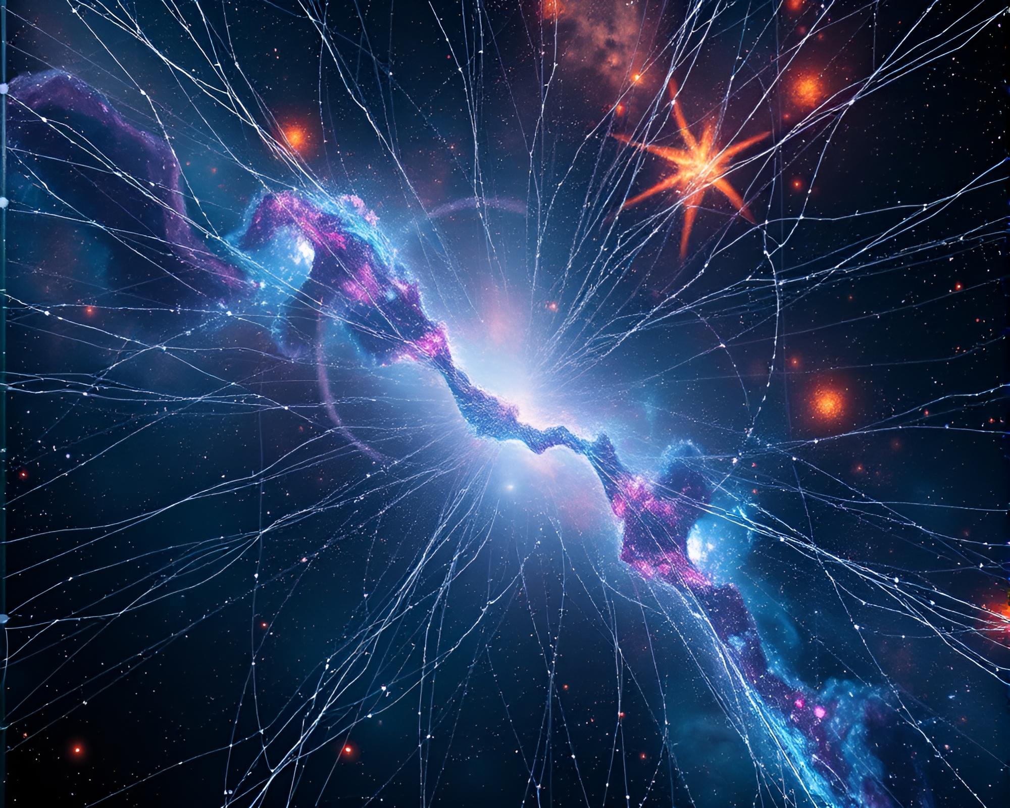 Mesmerizing Cosmic Tapestry of Intertwining Time and Space – free AI stock image