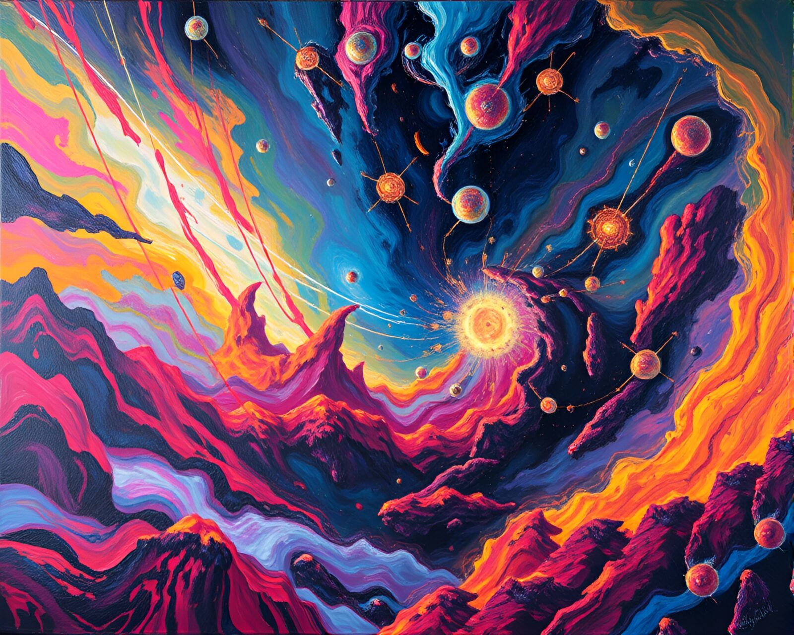 Chaotic and vibrant world with sharp magnetic field lines