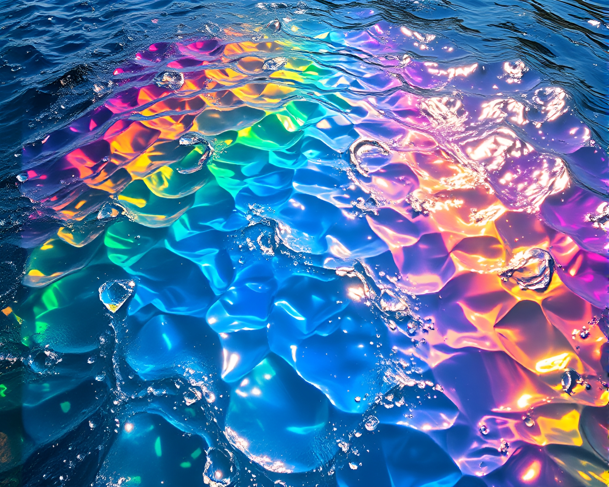 Enchanting River of Liquid Mercury Gleams in Sunlight – free AI stock image