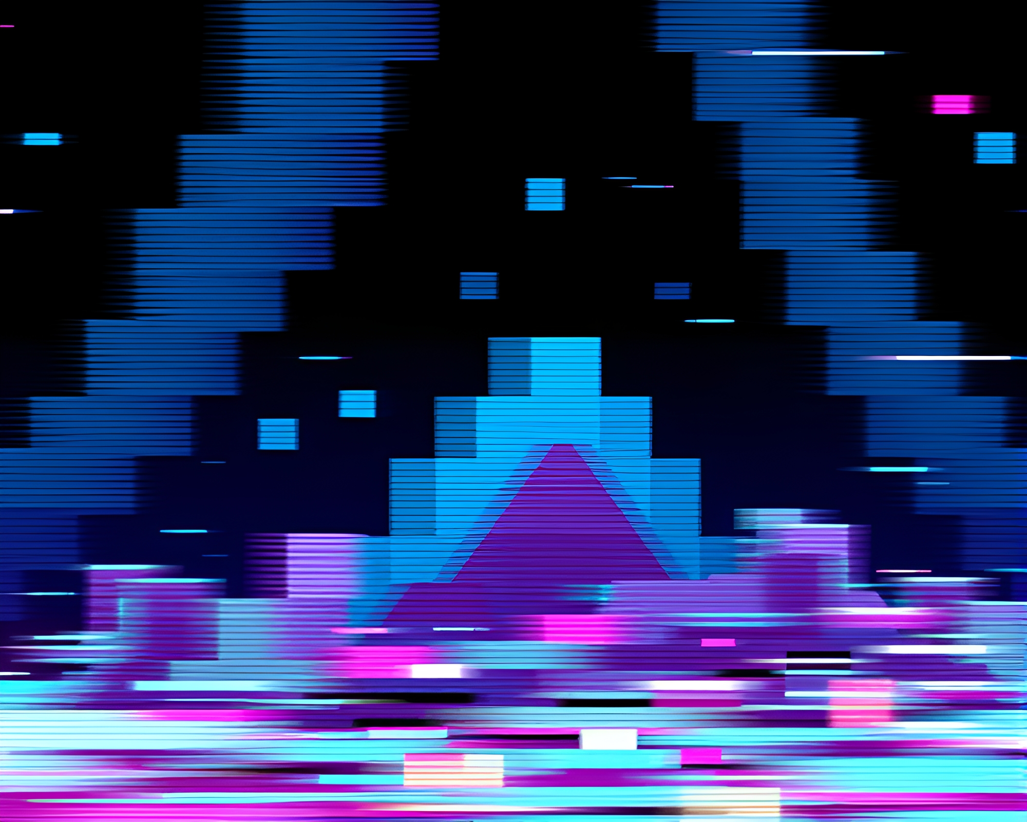 Dynamic 8-Bit Glitch Art Time-Lapse Transformation – free AI stock image