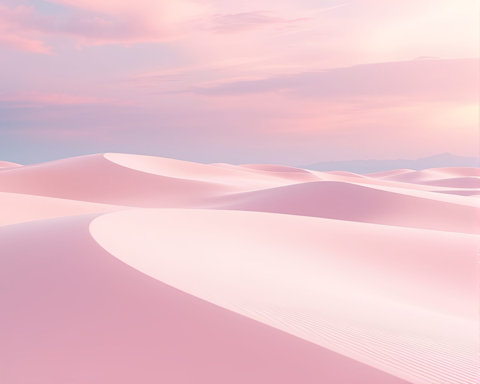 Gorgeous gouache painting of vast, glittering crystal desert