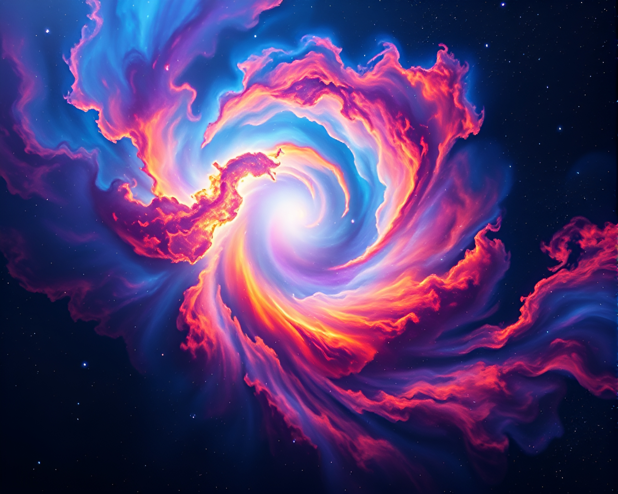 Vibrant Cosmic Nebula Swirl Stock Photo – free AI stock image