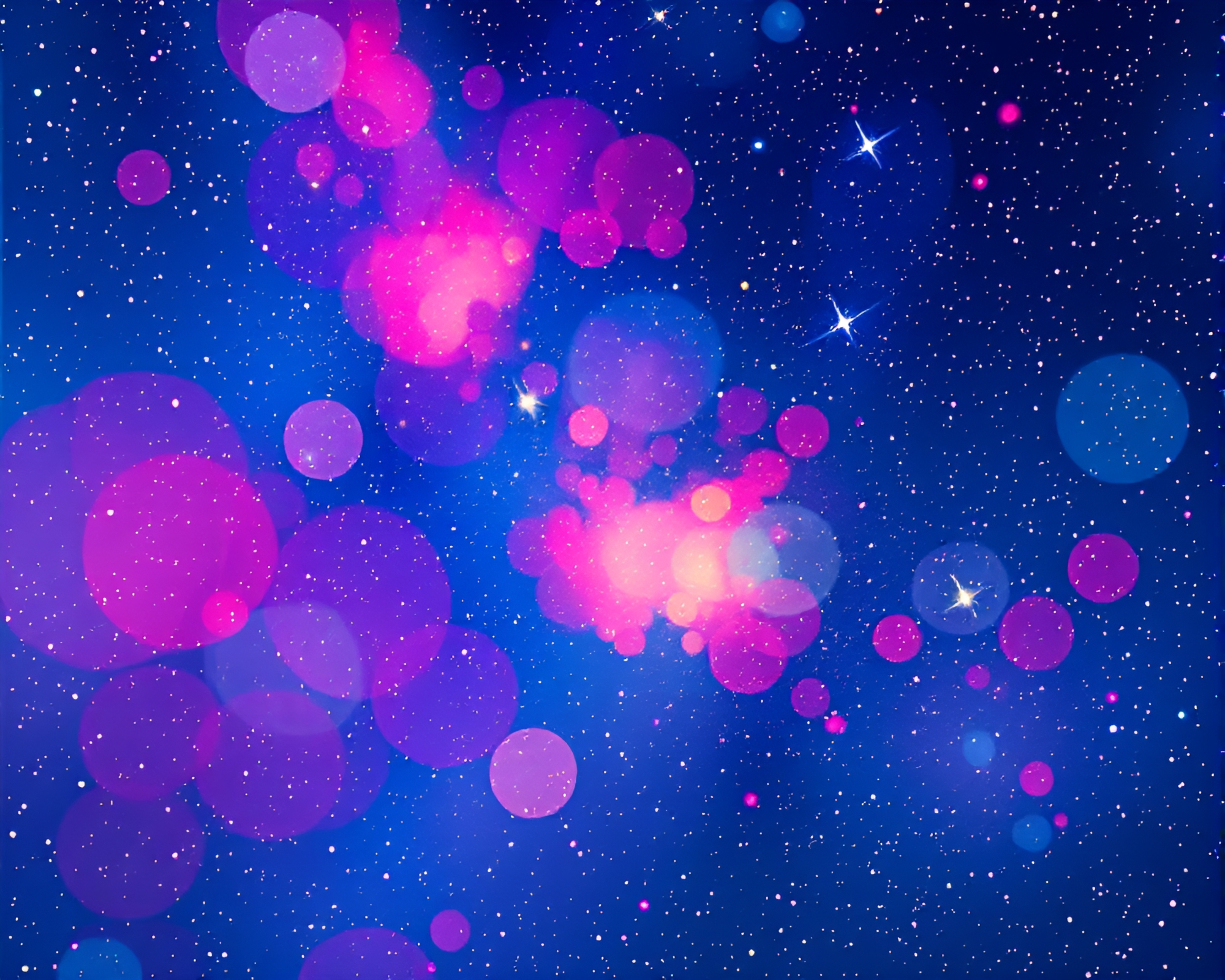 Modern Serene Starfield Painting with Vibrant Colors – free AI stock image