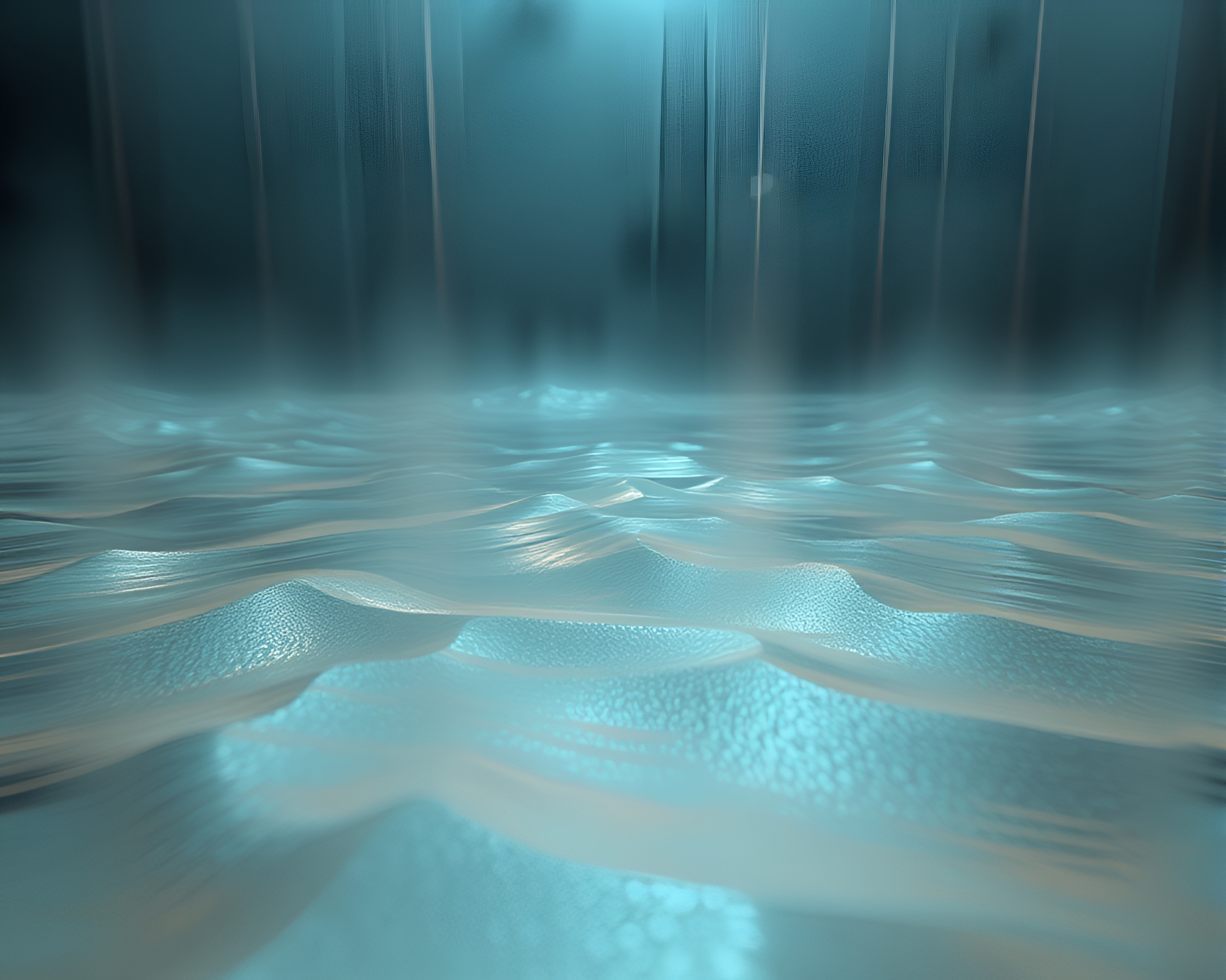 Metallic Sand Desert: Surreal Scene with Haunting Aura – free AI stock image