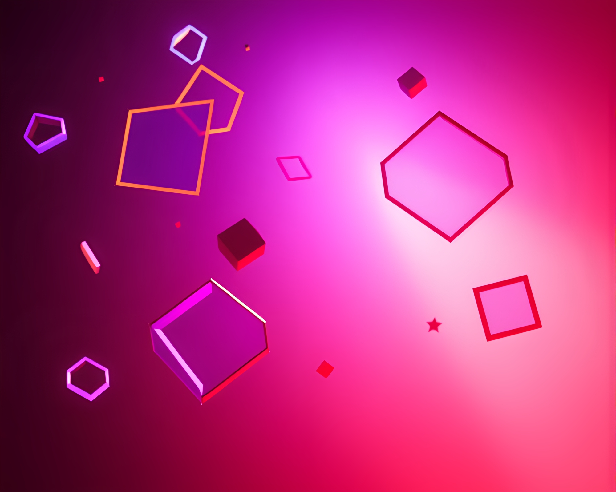 Surreal Neon Geometric Shapes Float in Vivid Illumination – free AI stock image