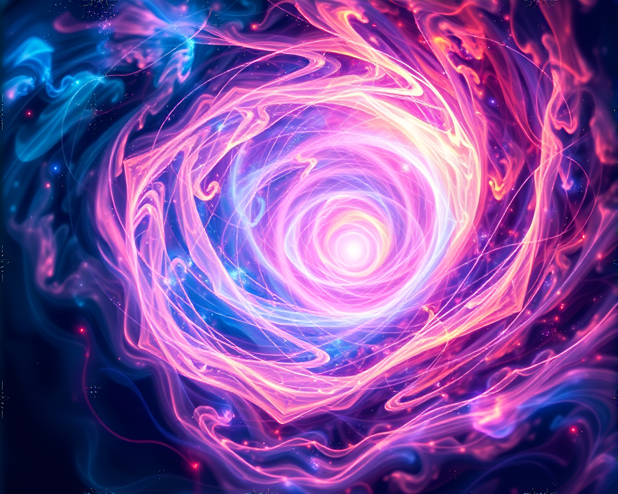 Mystical Quantum Vortex Swirling with Vibrant Colors – free AI stock image