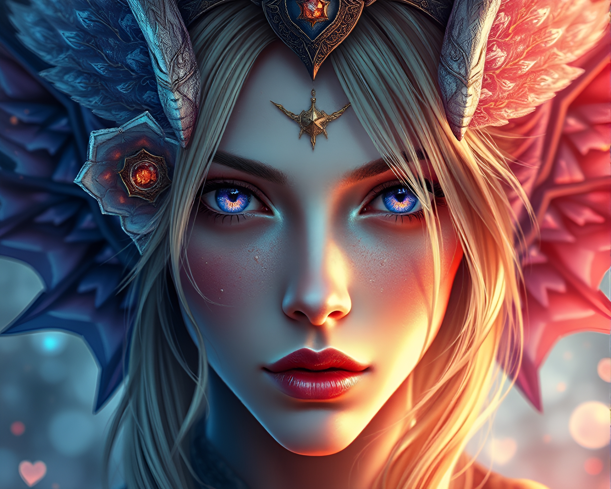 Mesmerizing Fantasy Portrait in Digital Art – free AI stock image
