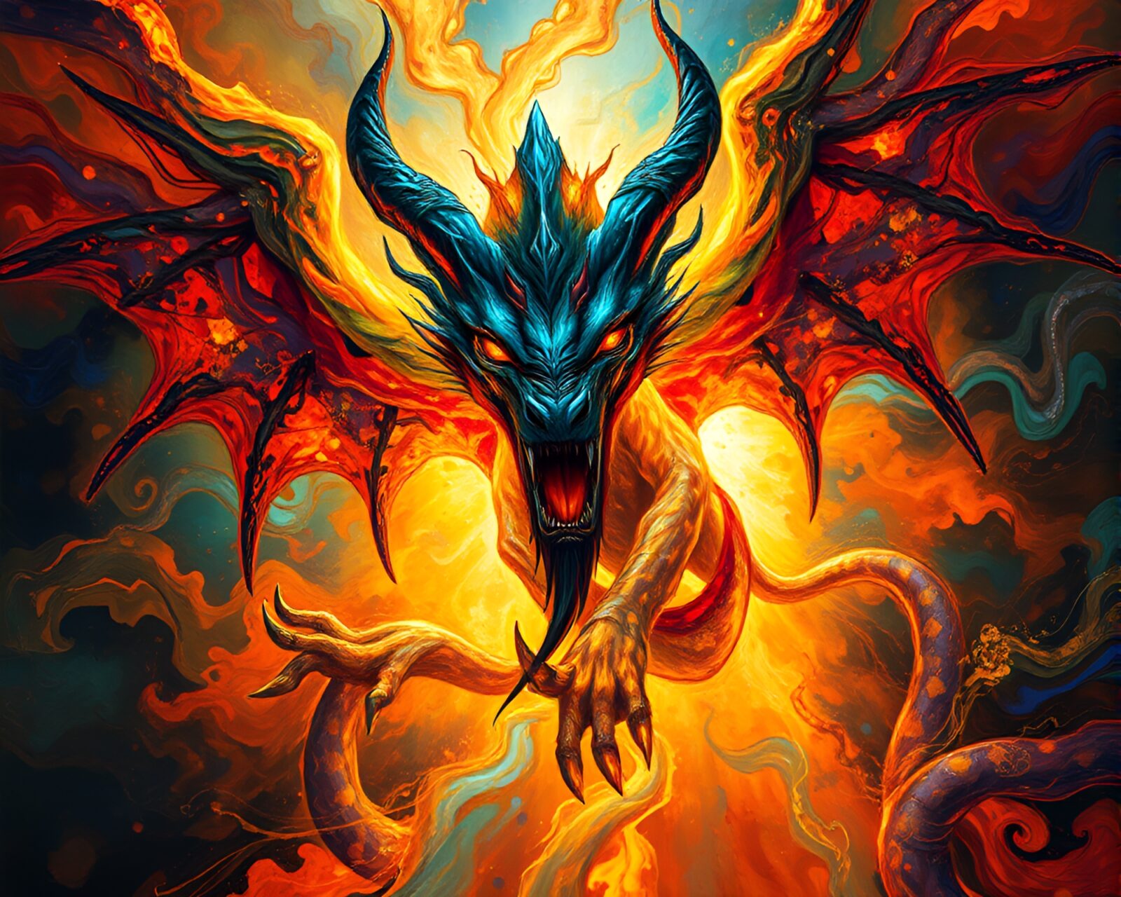 Colorful Fantasy Artwork Portraying Emotion with Abstraction