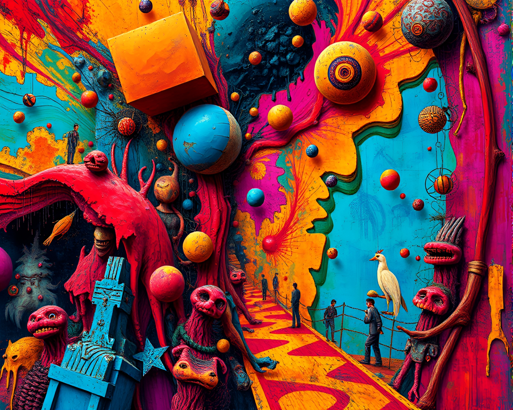 Vibrant Abstract Artwork Captures Serenity – free AI stock image