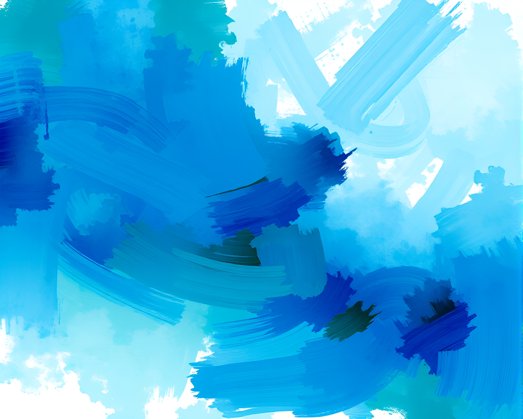 Dynamic Blue and Green Abstract Artwork – free AI stock image