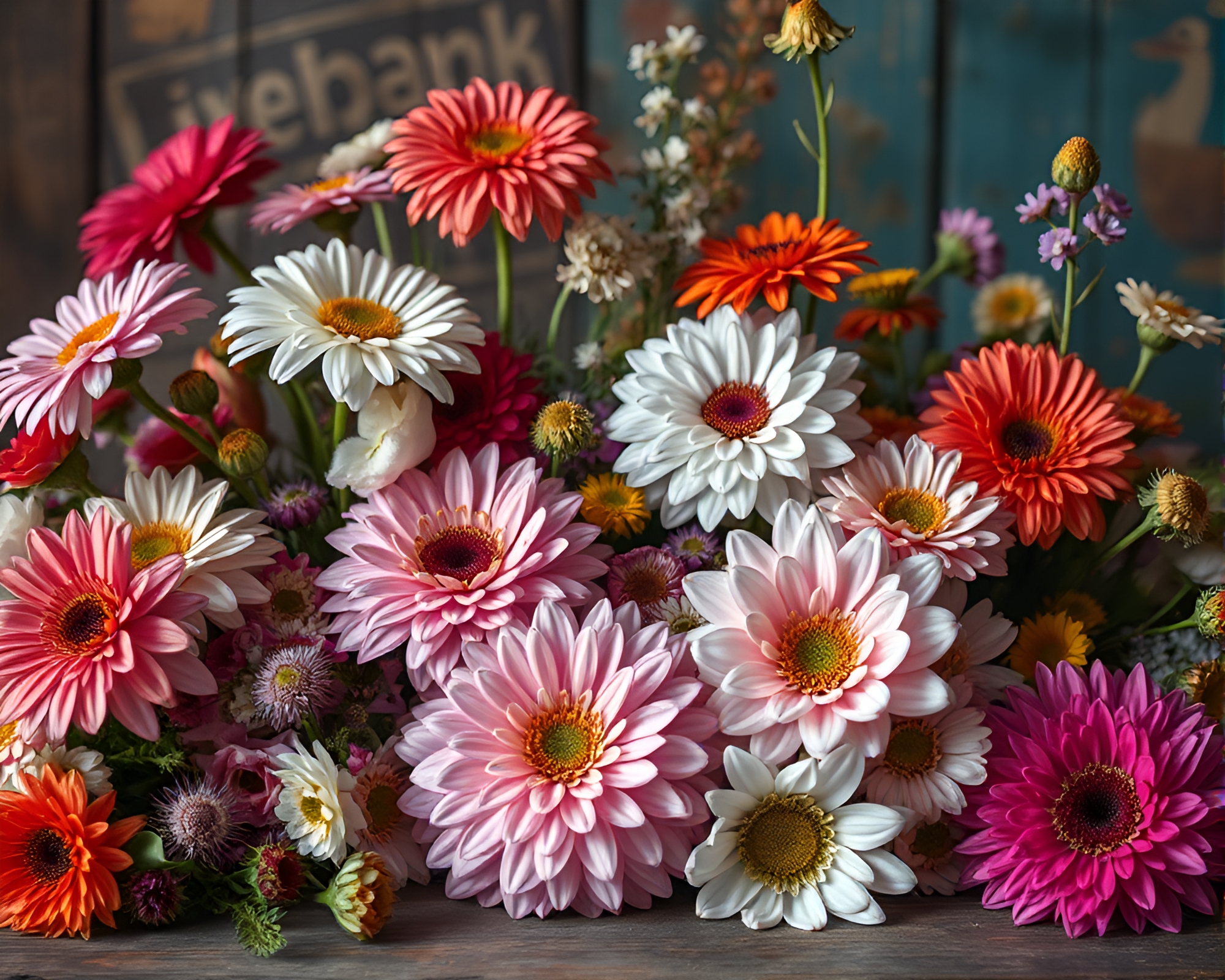 Vintage Floral Still Life Photography Composition – free AI stock image