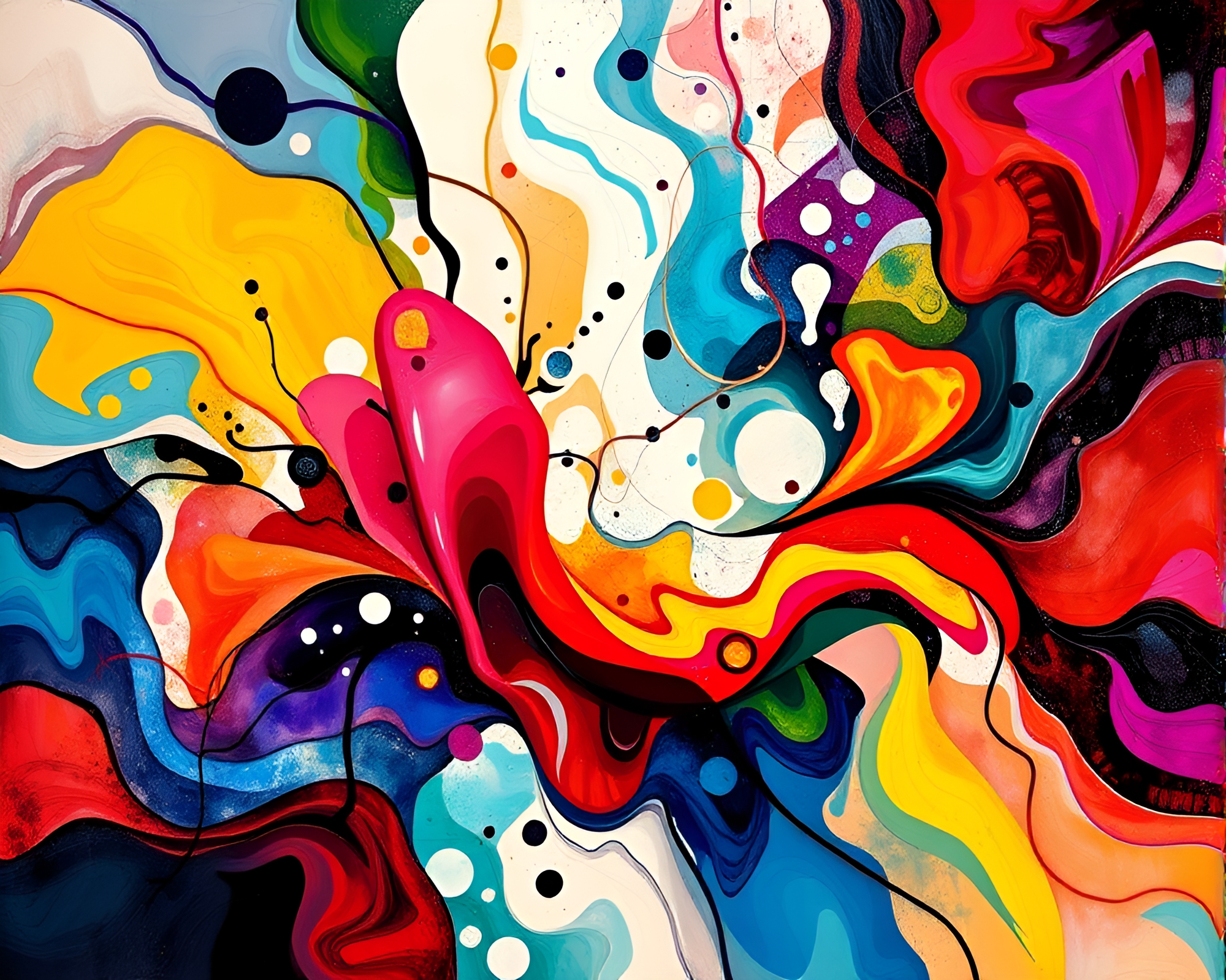 Vibrant Abstract Art in Cubism Style – free AI stock image