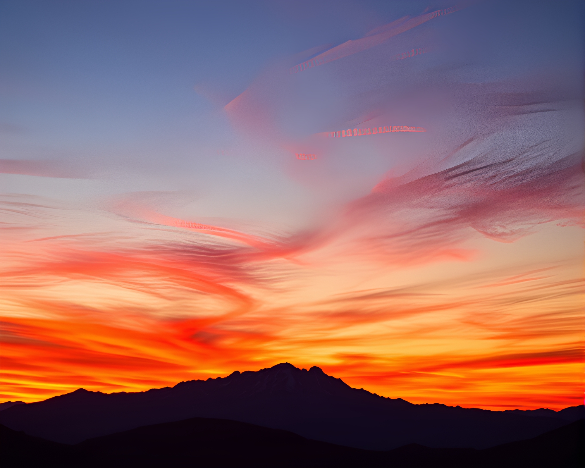 Magnificent Sunset Over Rocky Mountains – free AI stock image