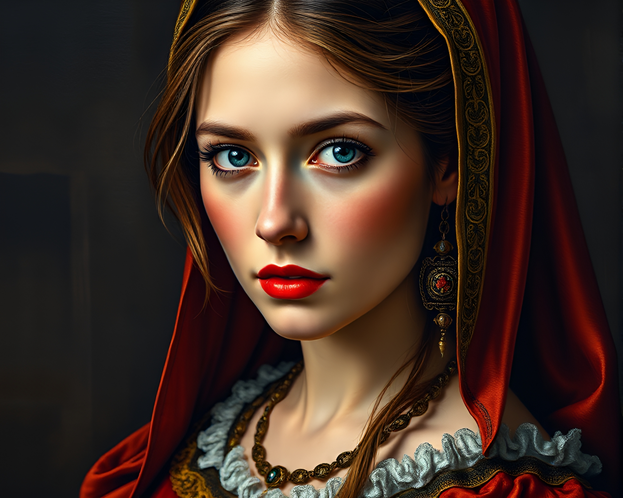 Beautiful Portrait in Renaissance Style – free AI stock image