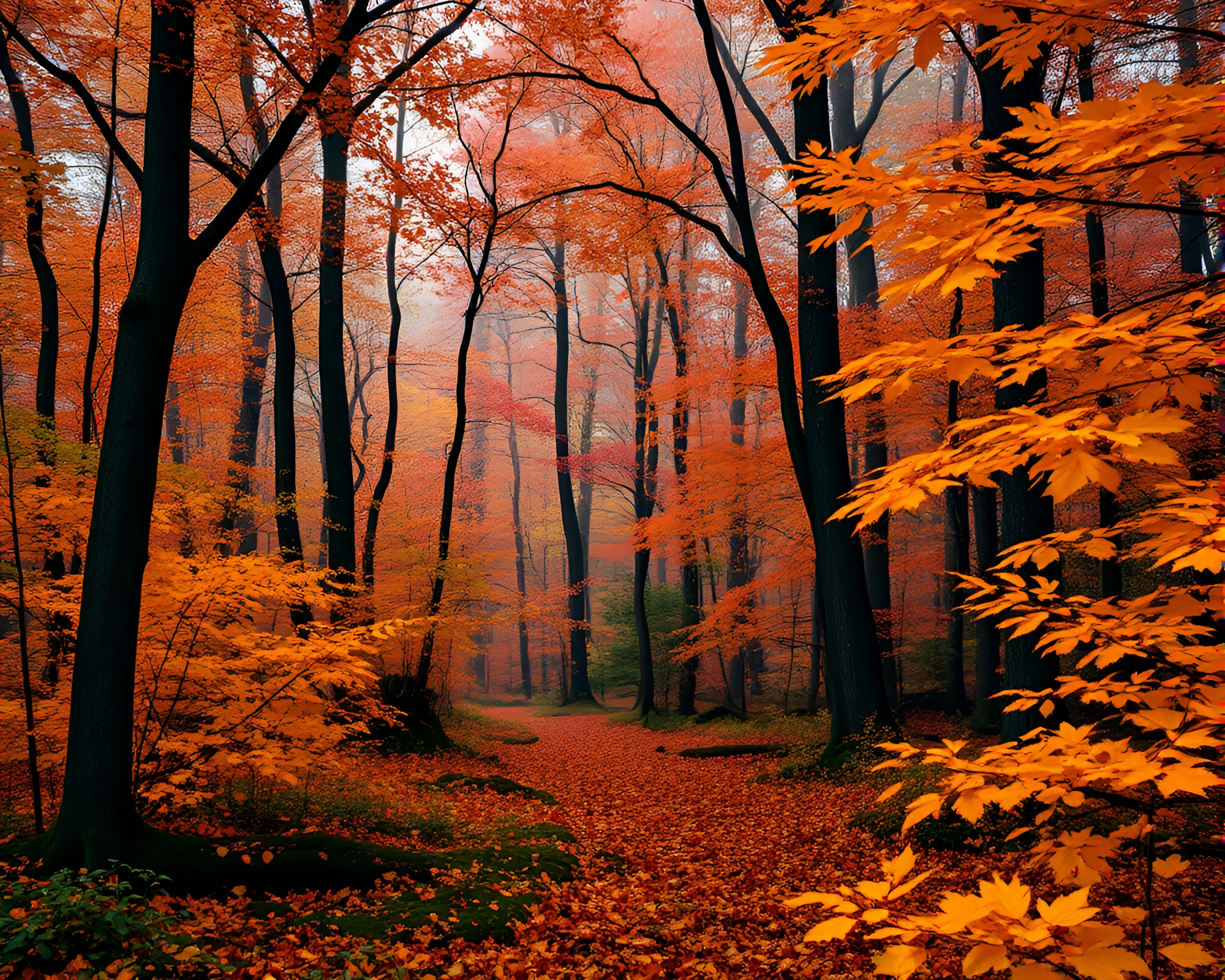 Enchanted Forest in Autumn – free AI stock image