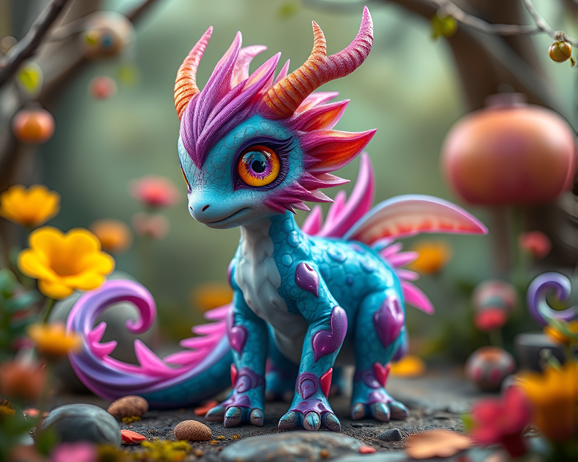 Vibrant Fantasy Illustration with Intricate Details – free AI stock image