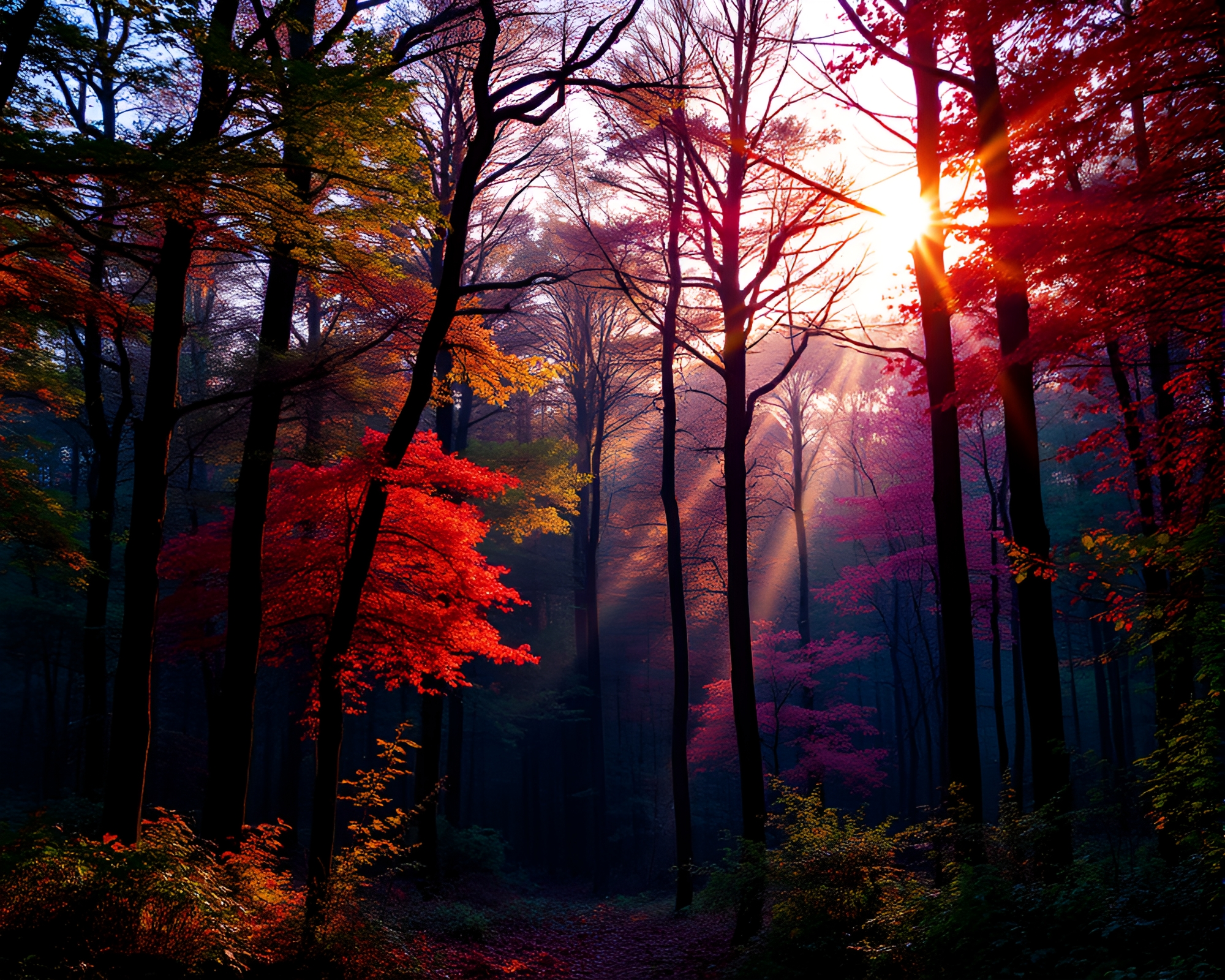 Enchanted Forest at Twilight – free AI stock image