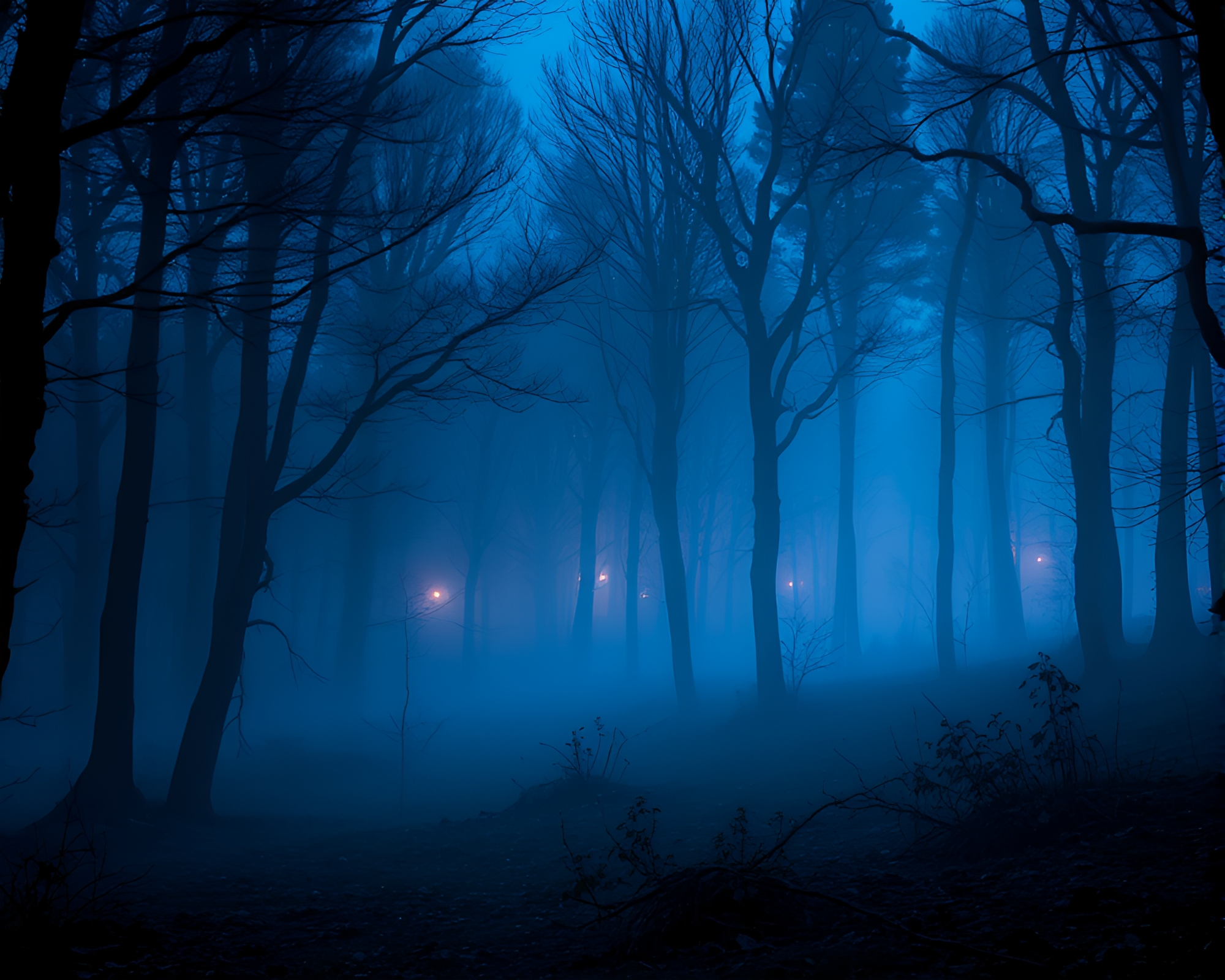 Enchanted Forest Twilight Misty Magic Scene – free AI stock image