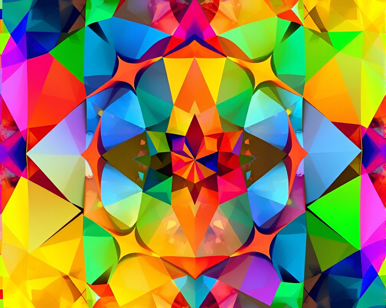 Vibrant and detailed geometric shapes in mesmerizing abstract style