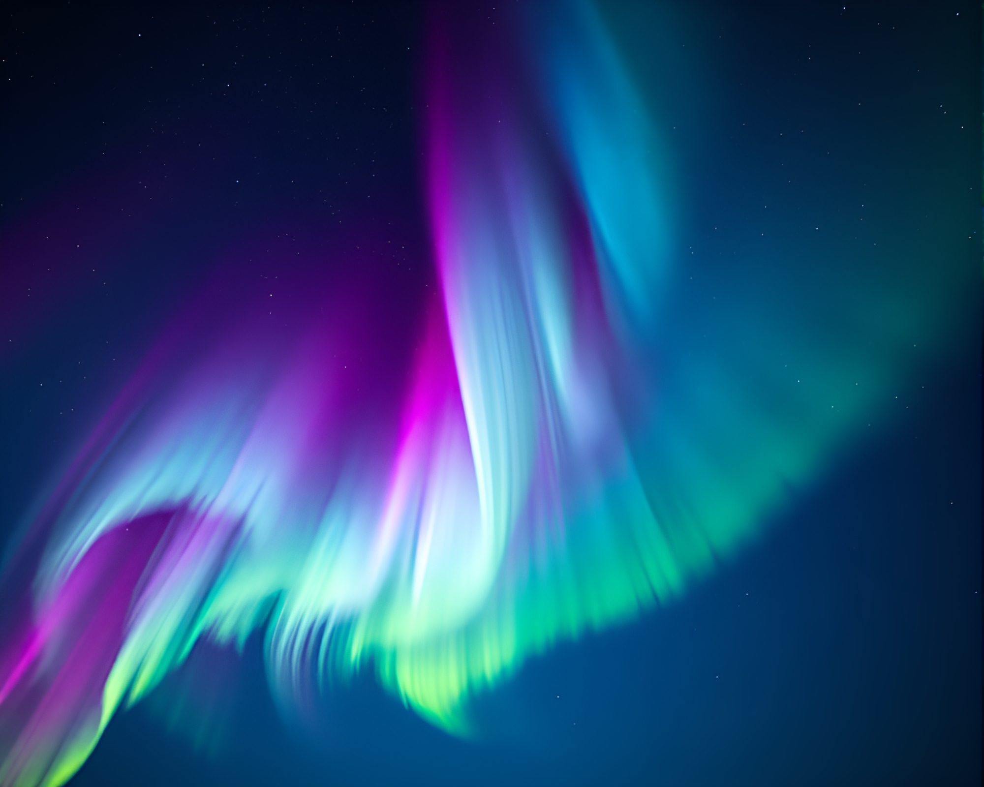Majestic Aurora Borealis Dancing in Night Sky – free AI stock image