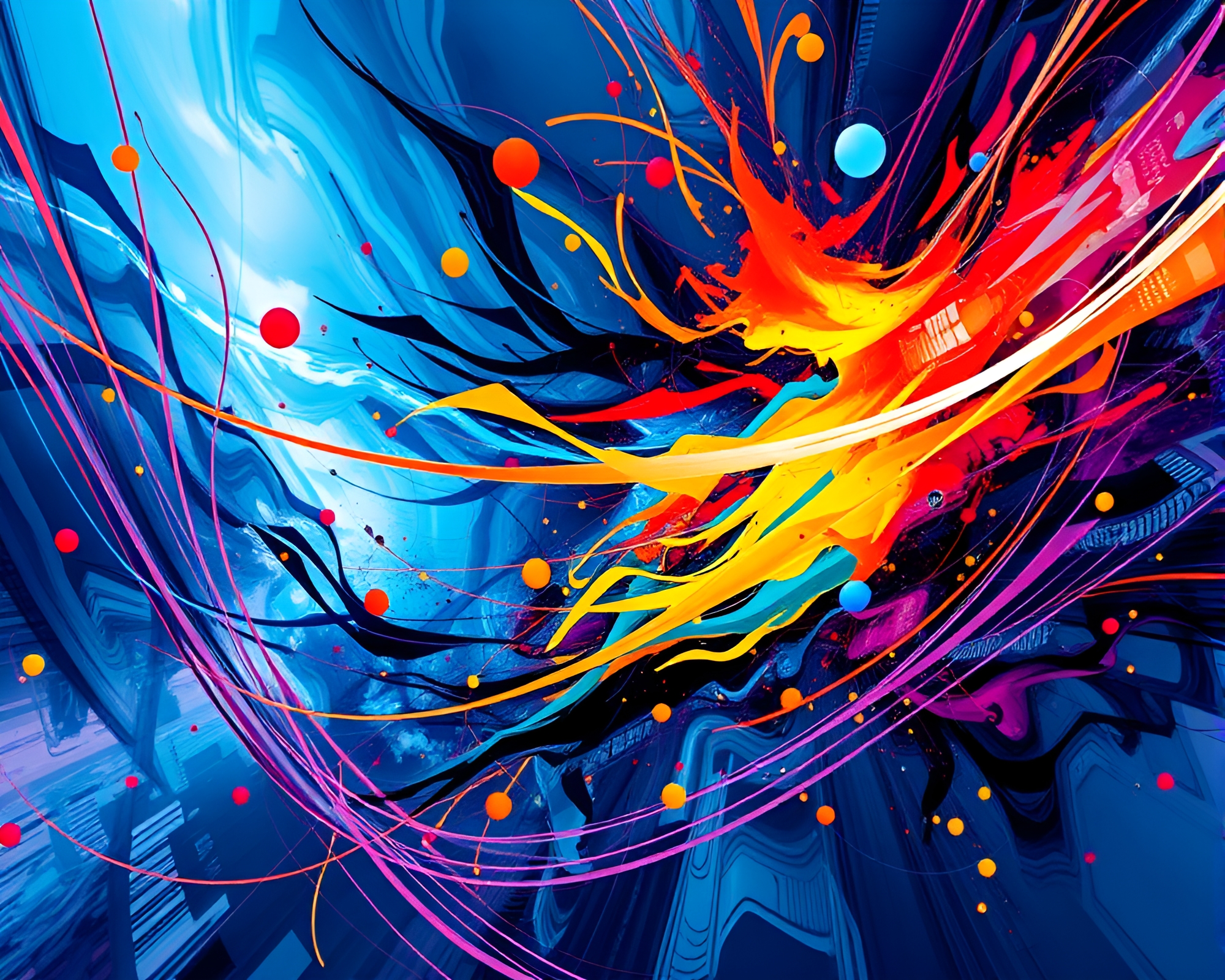 Captivating Abstract Artwork Draws Attention – free AI stock image