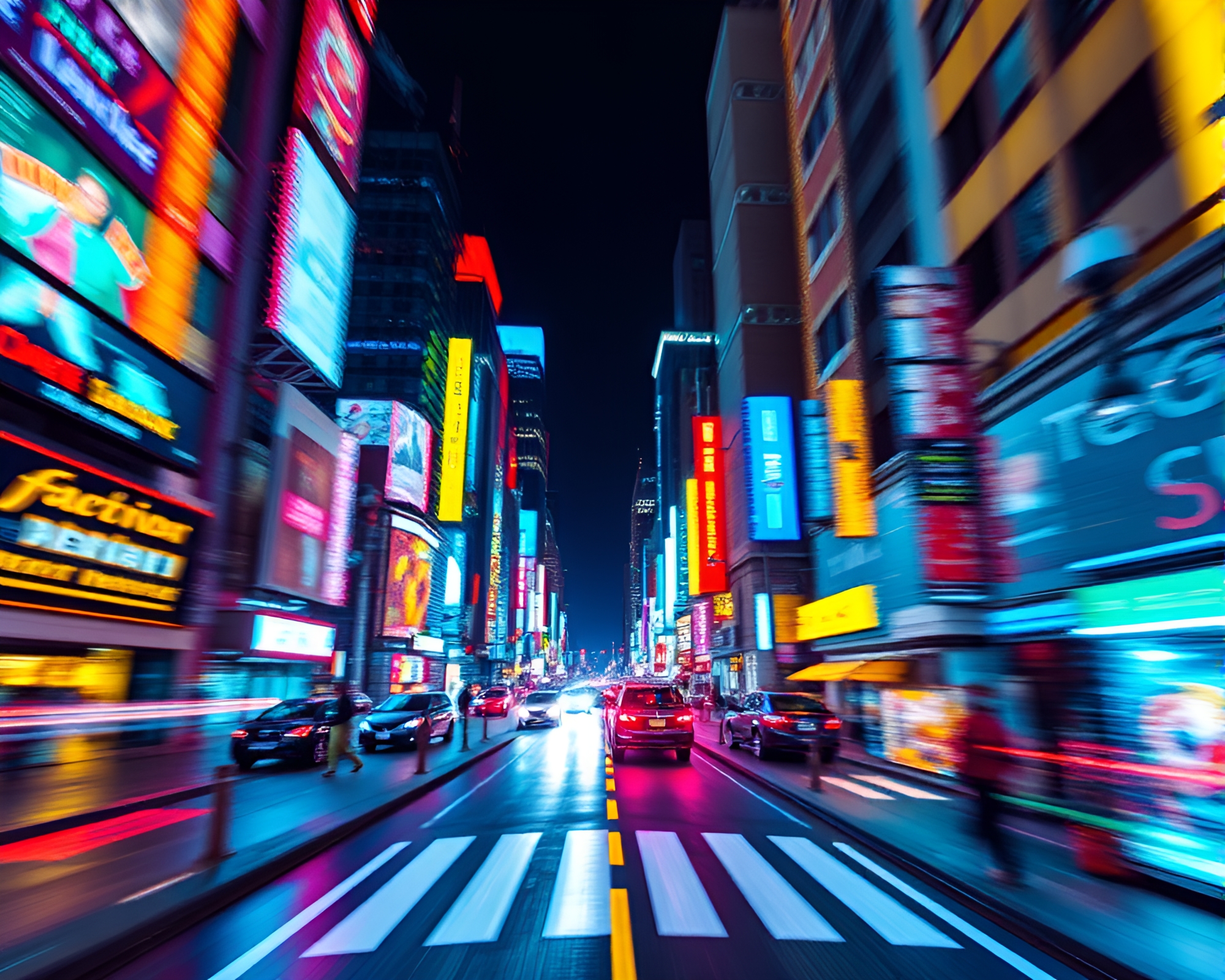 Vibrant Urban Landscape in Abstract Style – free AI stock image
