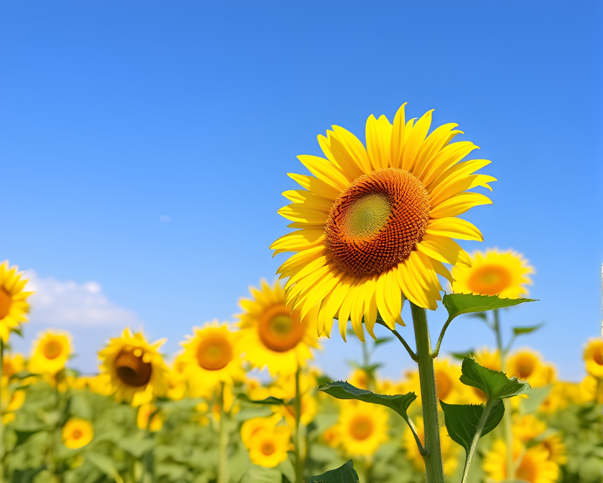 Beautiful Sunflower Field in Full Bloom – free AI stock image