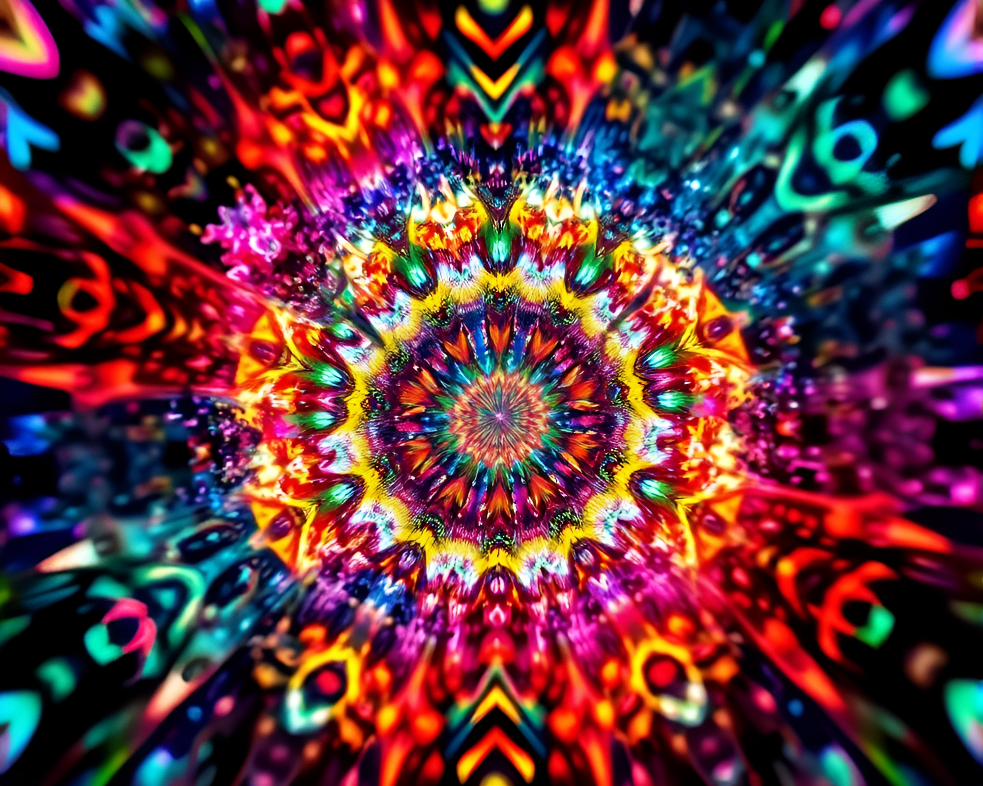 Mesmerizing Kaleidoscopic Surreal Dimensional Artwork – free AI stock image
