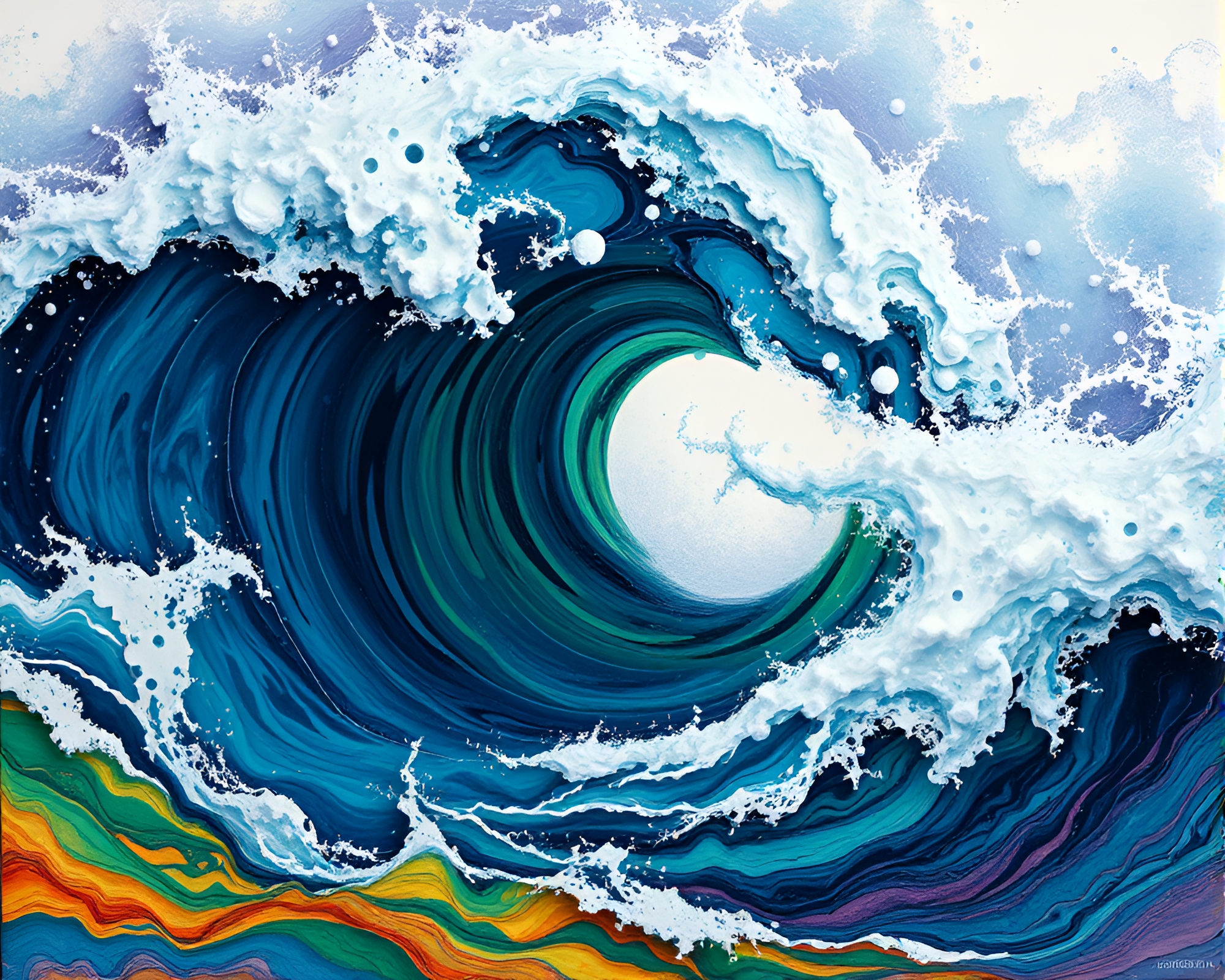Ink Ocean: Swirling Dynamic Energy Captured – free AI stock image
