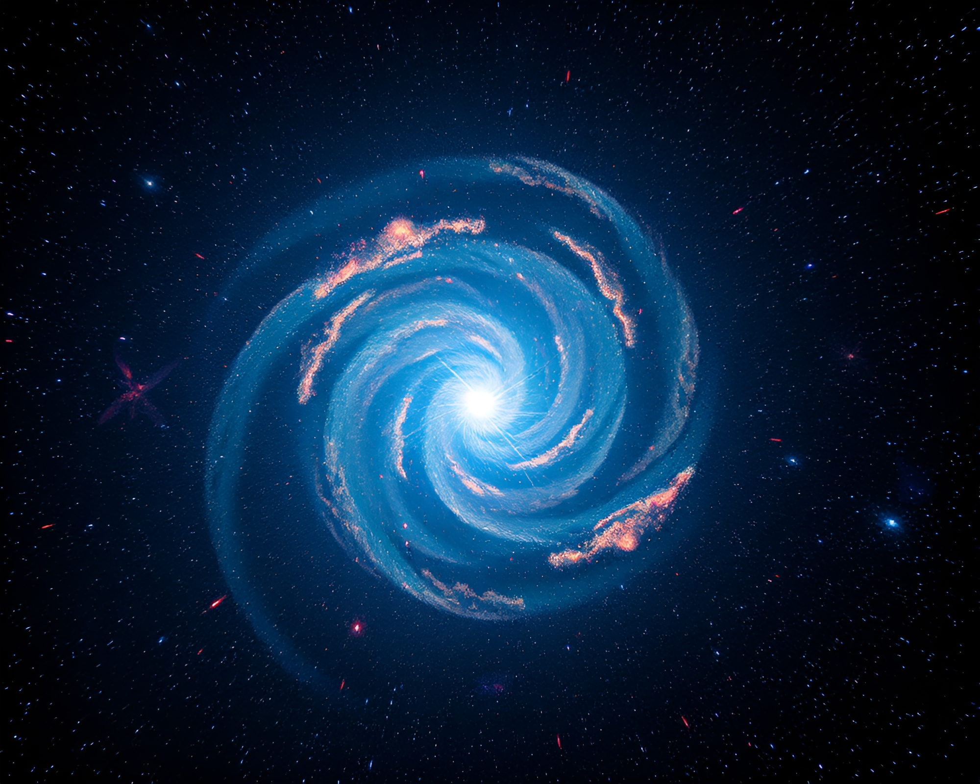 Vibrant Starfield Displaying Mesmerizing Colors and Shapes – free AI stock image