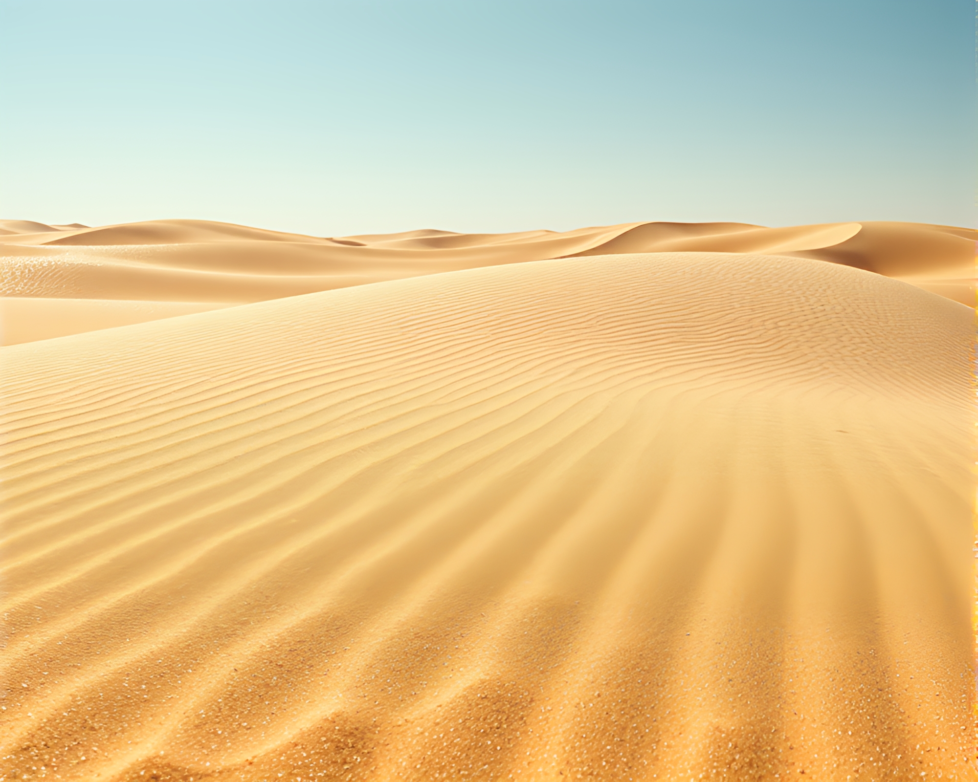 Metallic Sand Desert with Embroidery Patterns: A Serene Oasis – free AI stock image