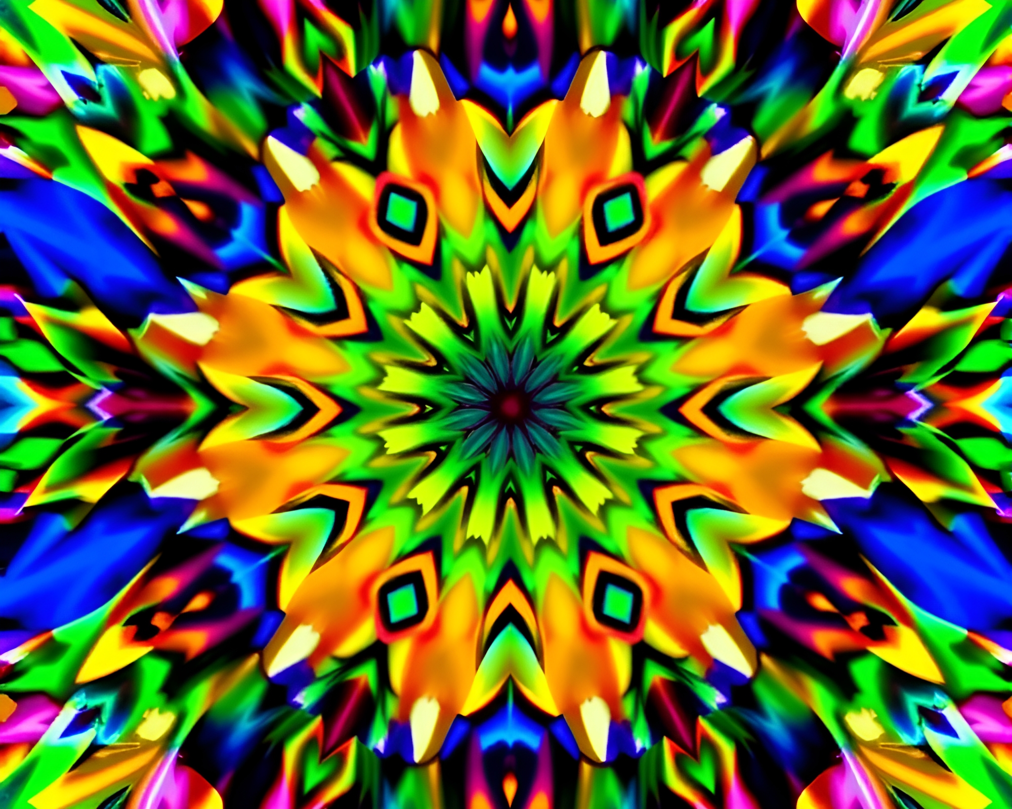 Dreamlike Pop Art Fractal Geometric Design with Vibrant Hues – free AI stock image
