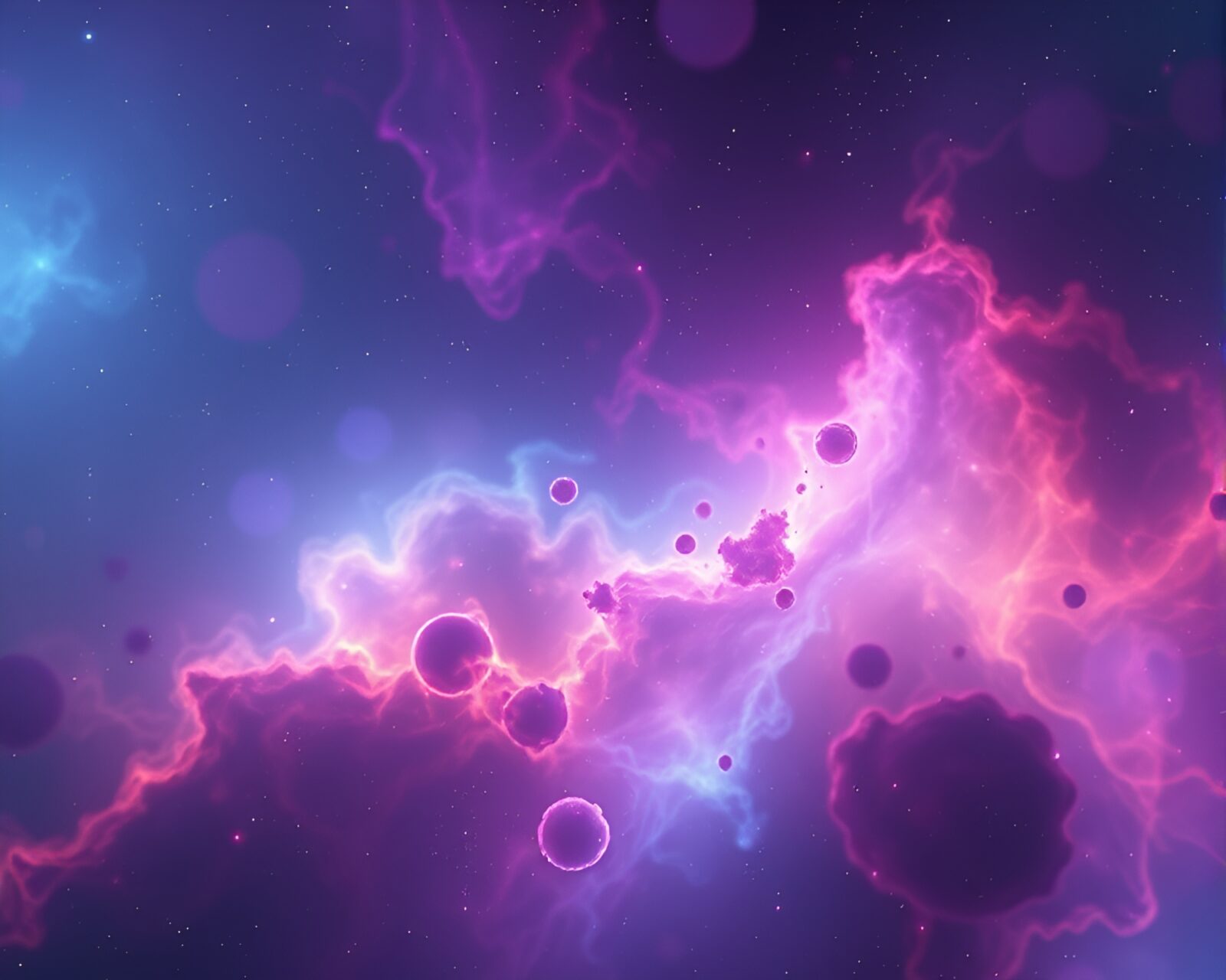Mesmerizing cosmic nebula in vivid colors and intricate shapes