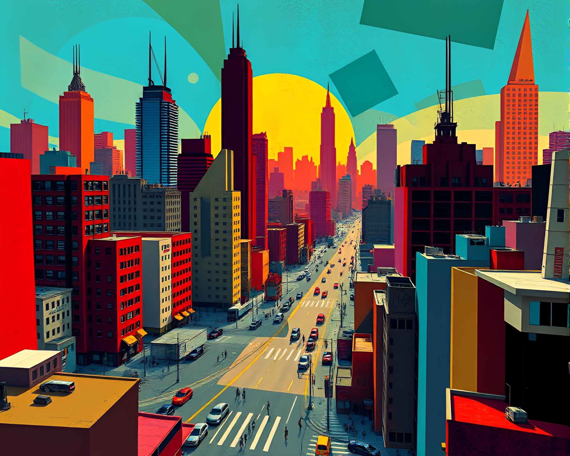 City streets merging with apocalyptic influences in time-lapse – free AI stock image