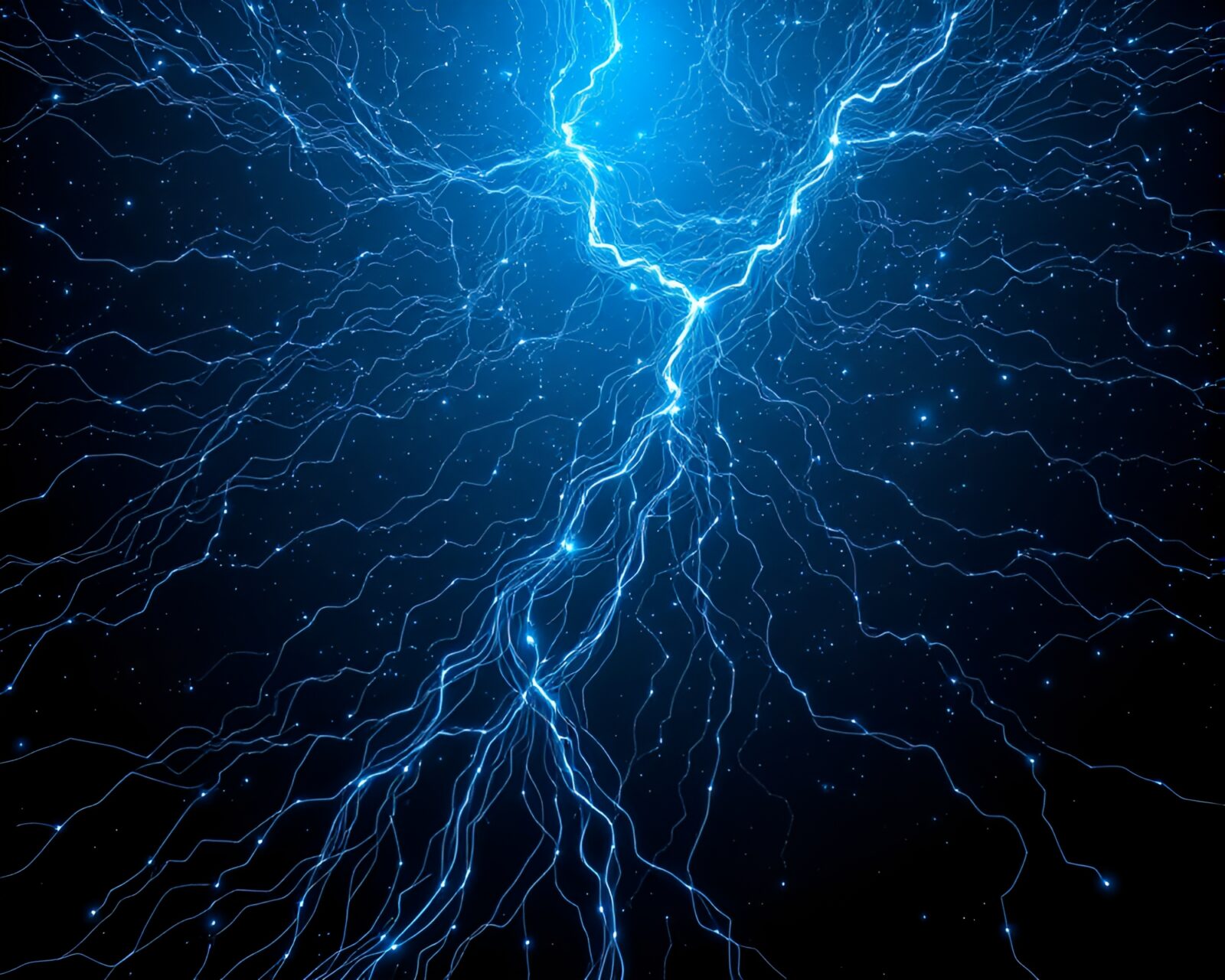 Intricate pulsating magnetic field lines glowing against cosmic backdrop