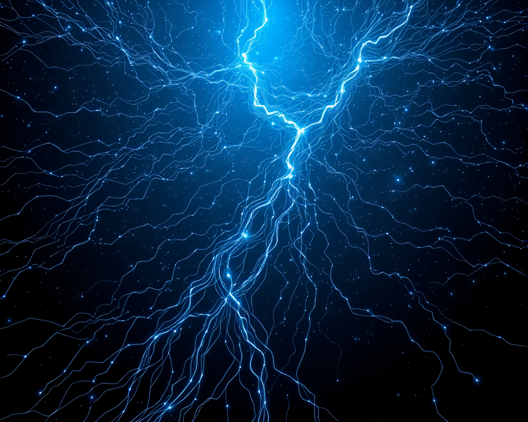 Captivating Bioluminescent Magnetic Field Lines in Dark Cosmic Space – free AI stock image