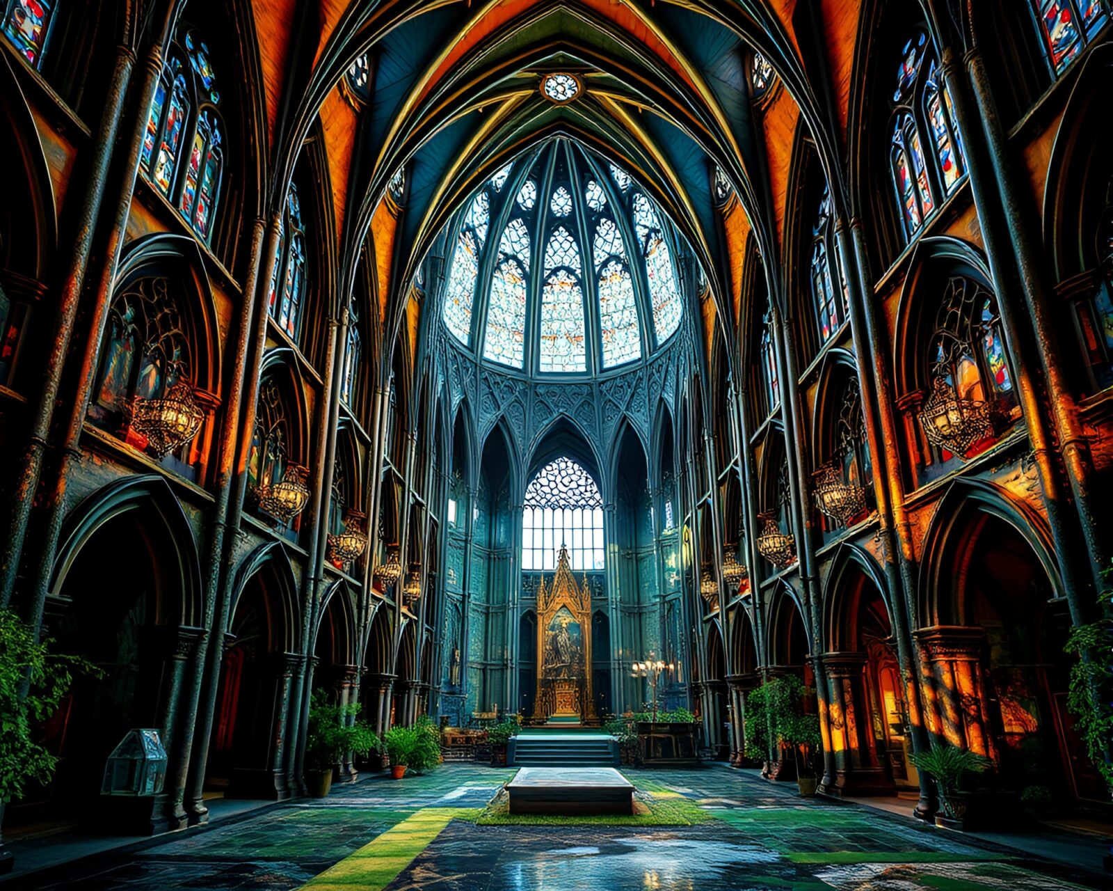 Harmonious blend of architecture, art, and nature elements