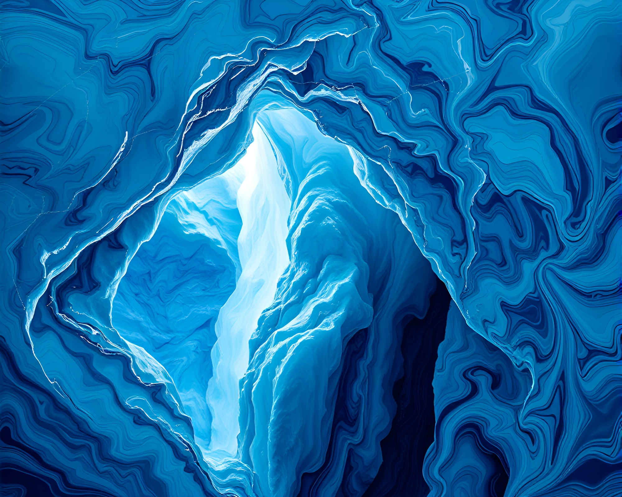 Spectacular Iceberg Cathedral with Acrylic Swirls – free AI stock image