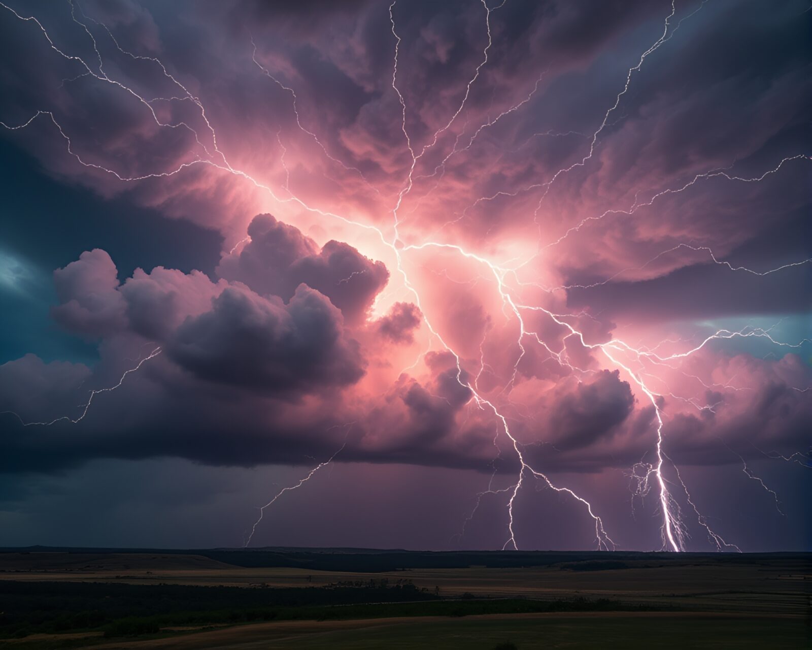 Powerful storm front with electric energy in a high-quality stock photo