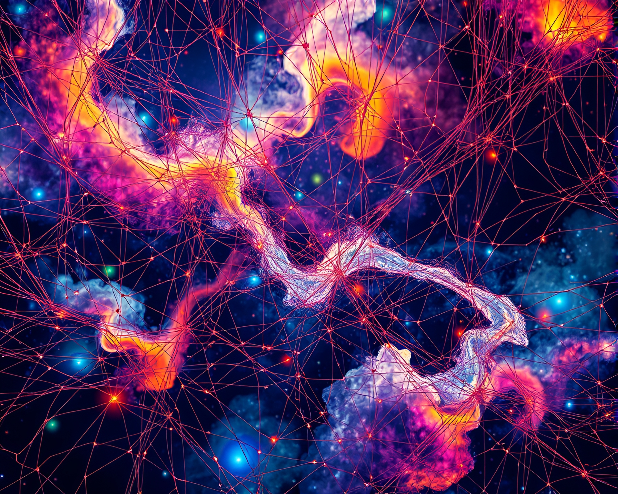 Colorful Cosmic Tapestry: Mesmerizing Nebula-Inspired Artwork – free AI stock image
