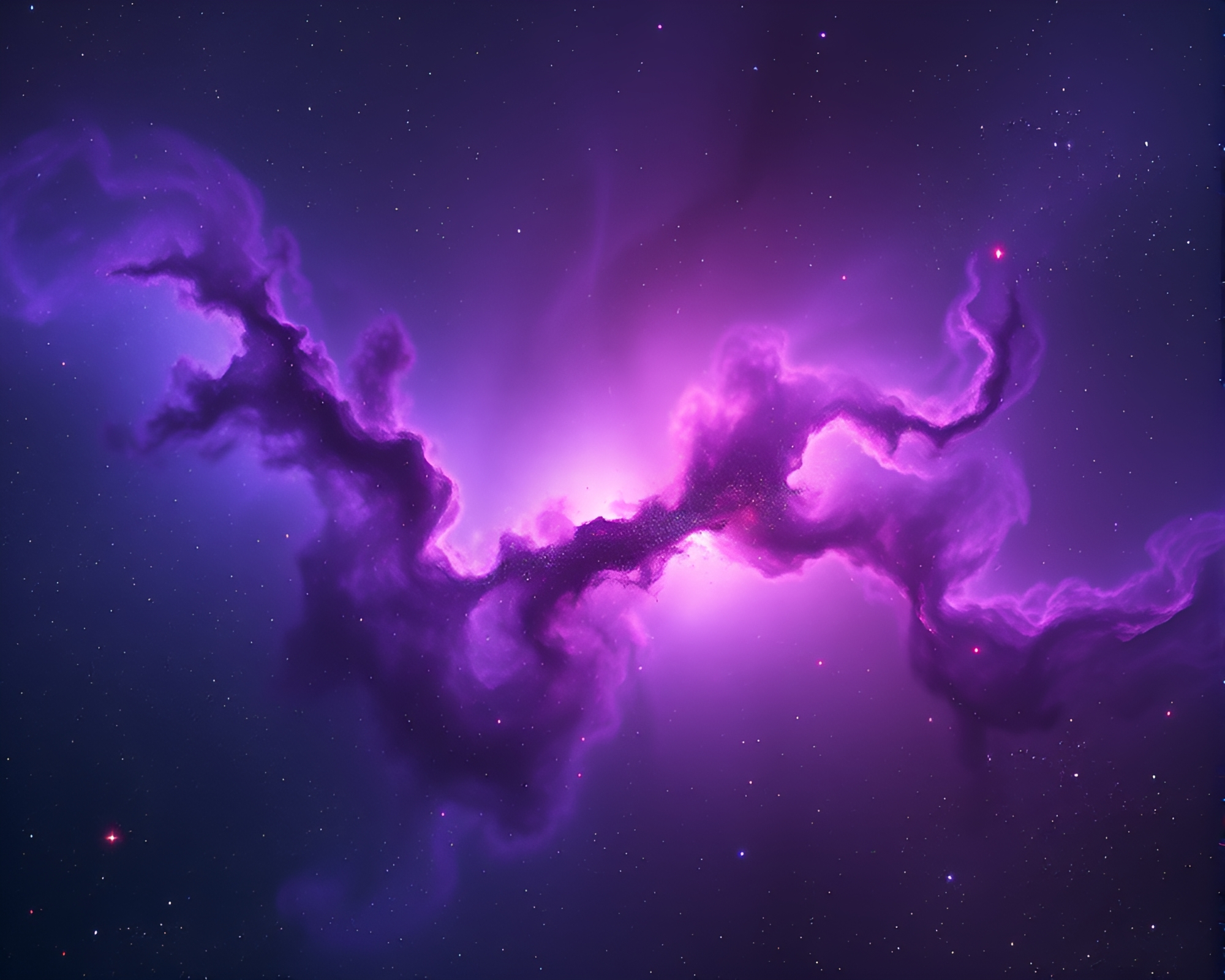 Vibrant Cosmic Nebula Kinetic Vector Illustration – free AI stock image