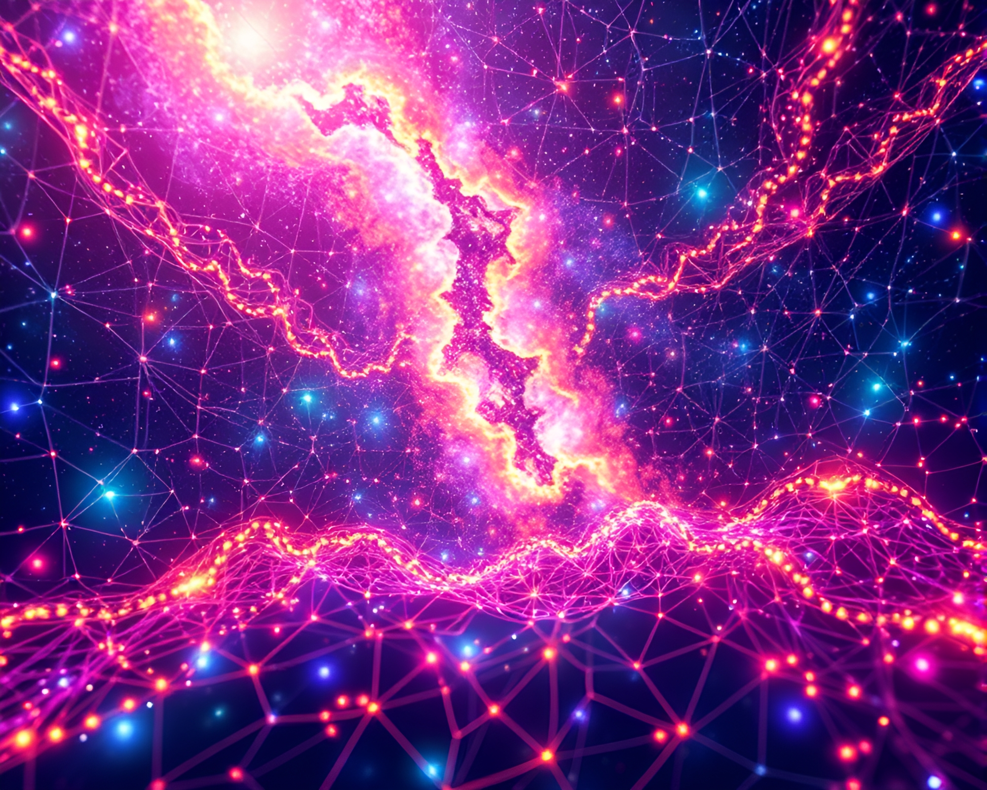 Celestial 3D String Tapestry Sparks Cosmic Wonder – free AI stock image