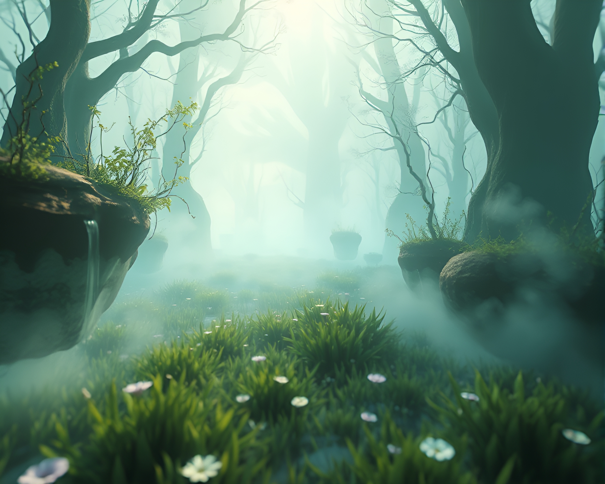 Ethereal Phantasmal Marsh in the 3D Realm – free AI stock image