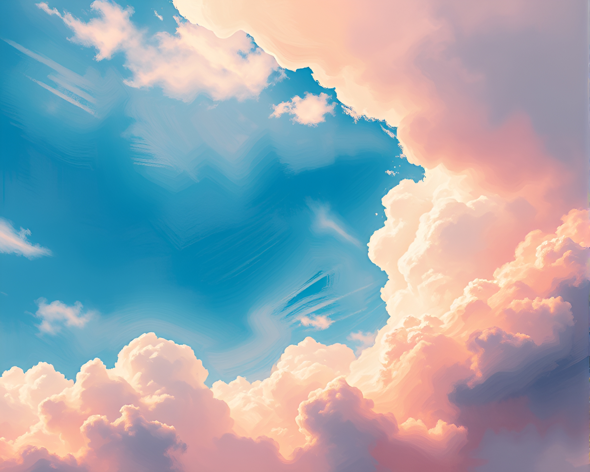 Ethereal Contemporary Cloudscape: Serene Beauty and Tranquility Captured – free AI stock image