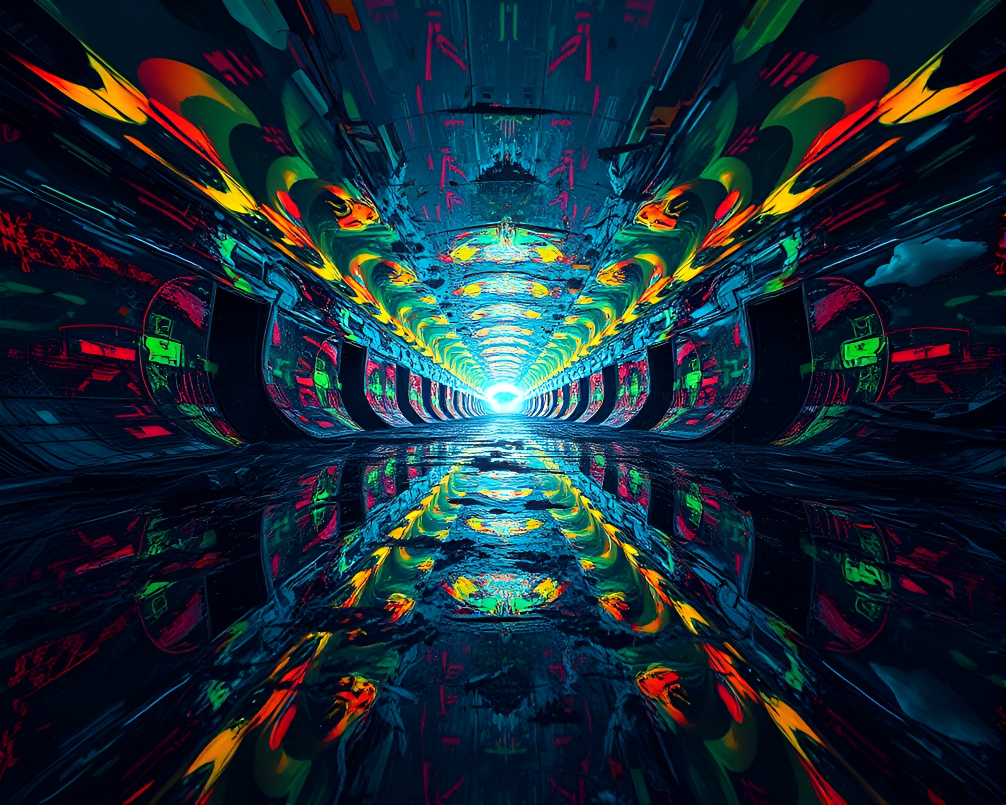 Ethereal Reflections of the Post-Apocalyptic World – free AI stock image